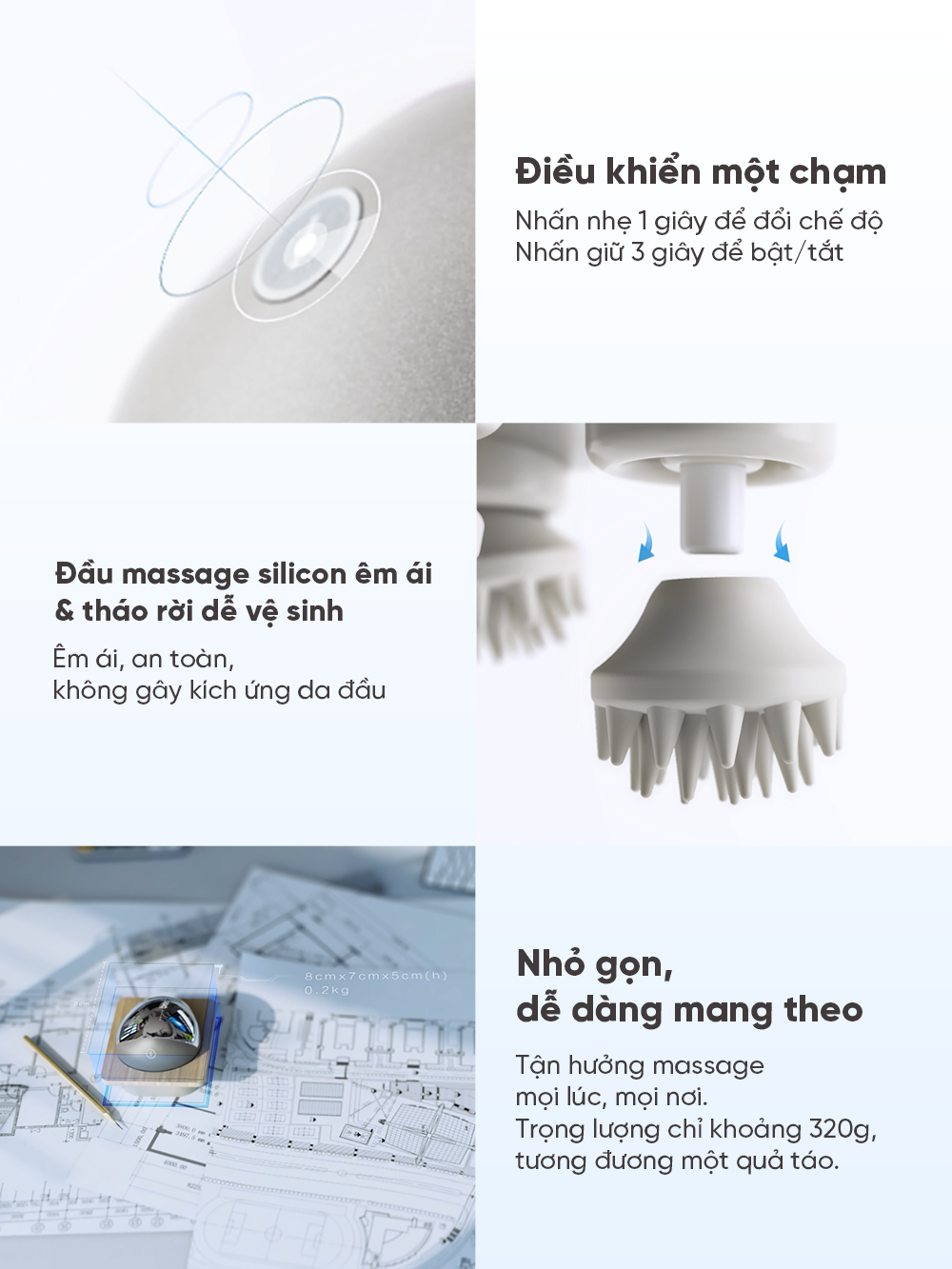 Máy Massage Đầu Breo Scalp Mini Pro