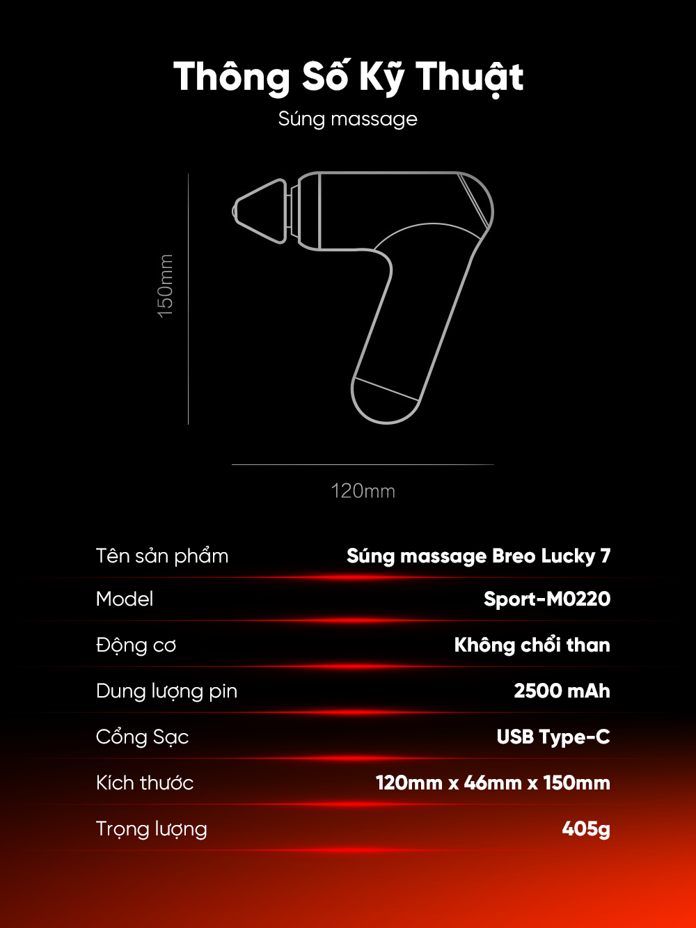 Súng Massage Breo Lucky 7