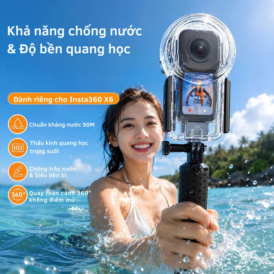 Case Lặn Chống Nước Insta360 X6 Seafrogs