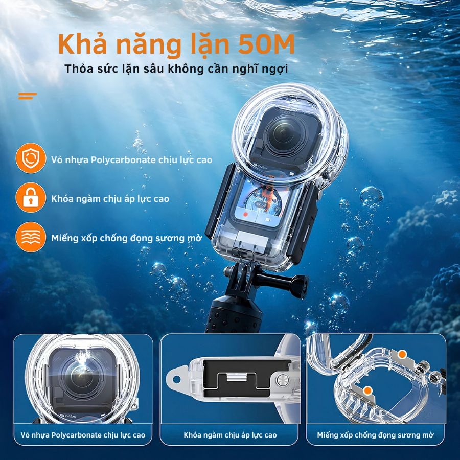 Case Lặn Chống Nước Insta360 X6 Seafrogs