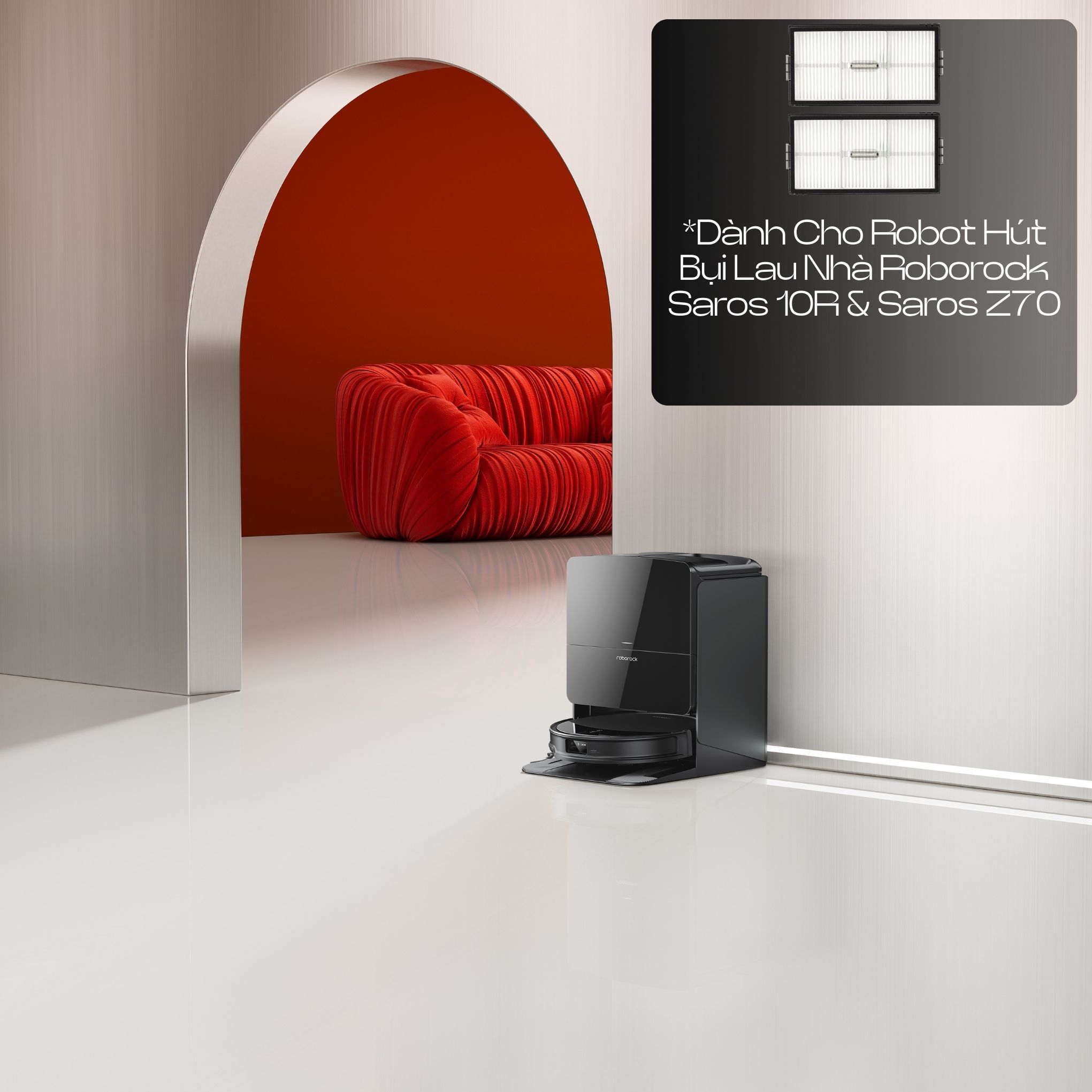 Bộ Lọc Bụi Giặt Được Roborock Saros 10R & Saros Z70