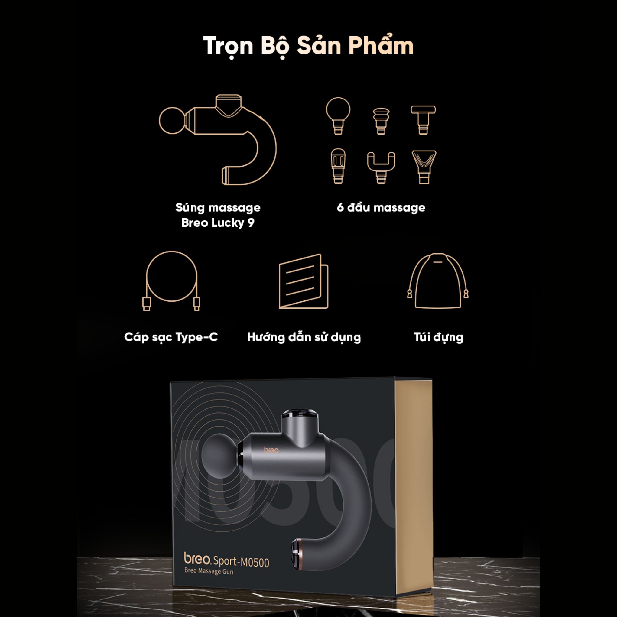 Súng Massage Breo Lucky 9