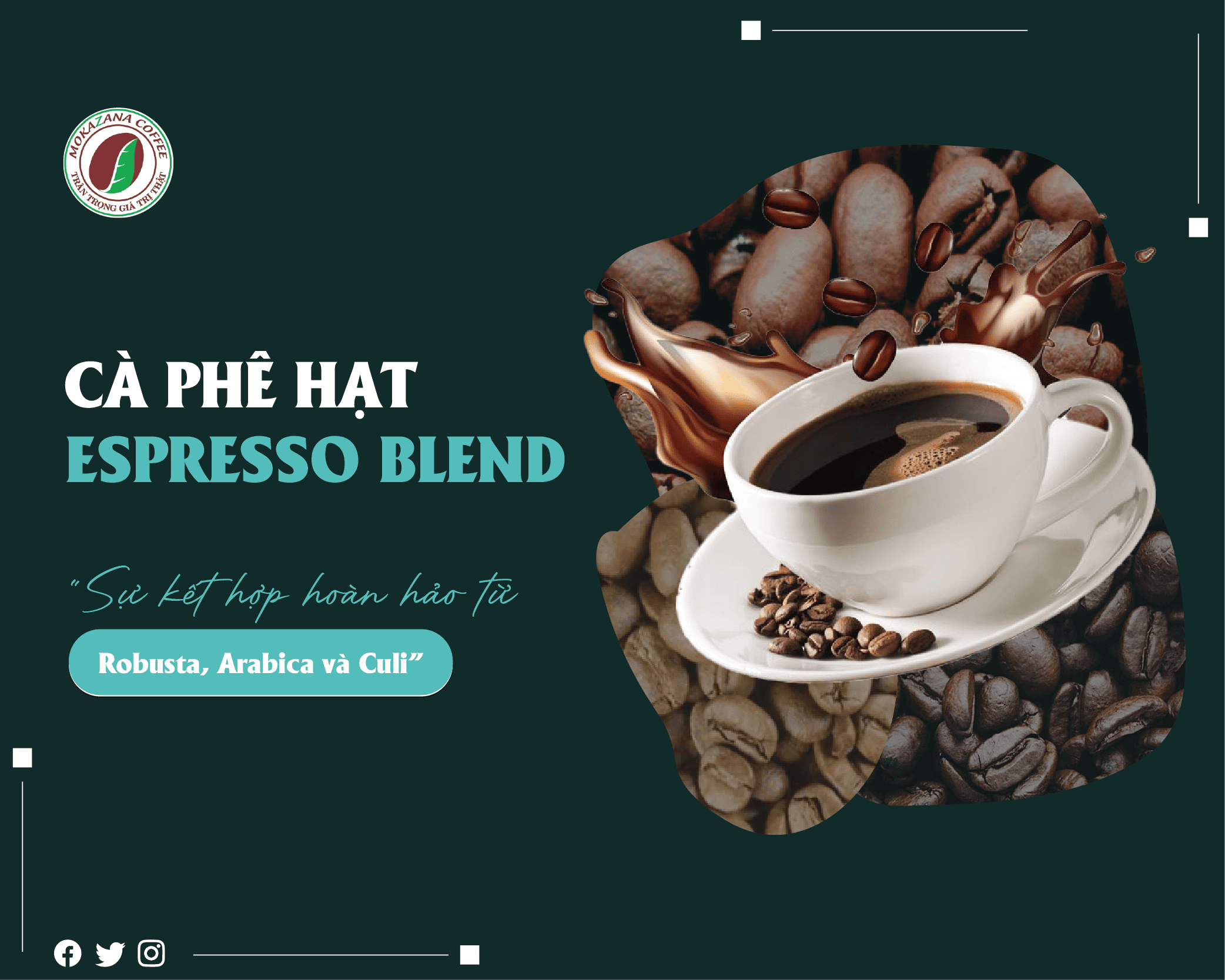 CÀ PHÊ HẠT ESPRESSO BLEND — SỰ KẾT HỢP HOÀN HẢO TỪ ROBUSTA, ARABICA VÀ CULI
