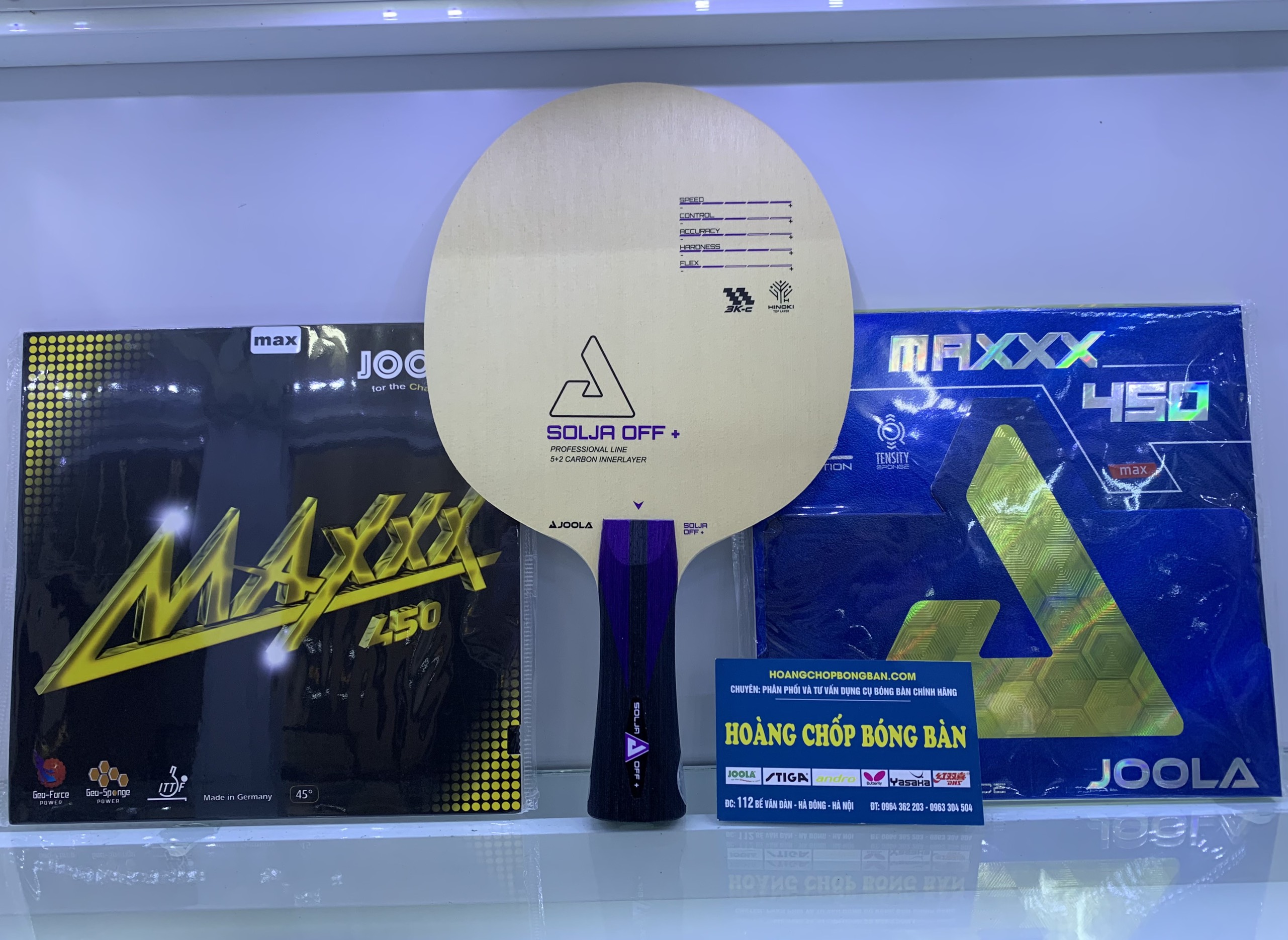 Combo Joola cốt Solja + mặt Maxxx 450