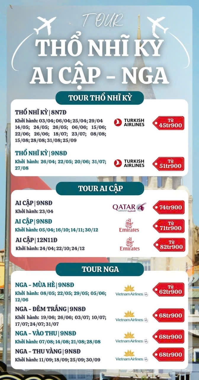 THỔ NHĨ KỲ- AI CẬP - NGA