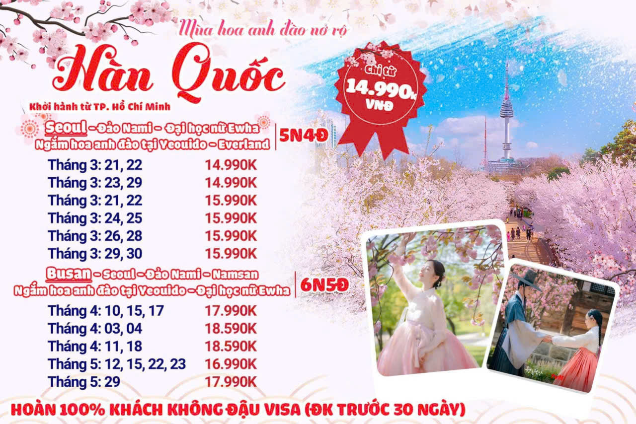 Hàn Quốc chỉ từ 14990k