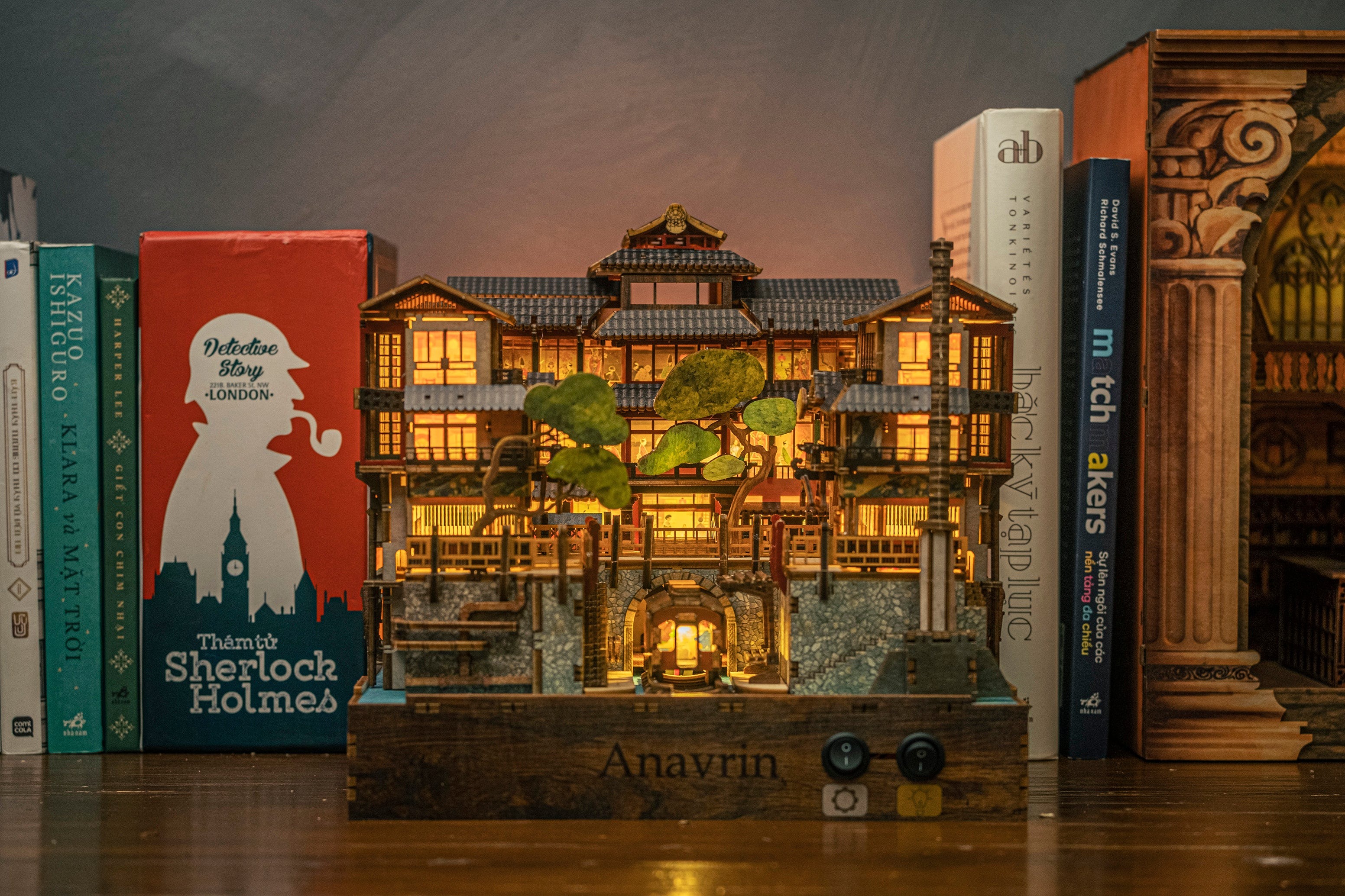 Mô hình Halom book nook diy Nhà tắm nước nóng Ginzan Onsen