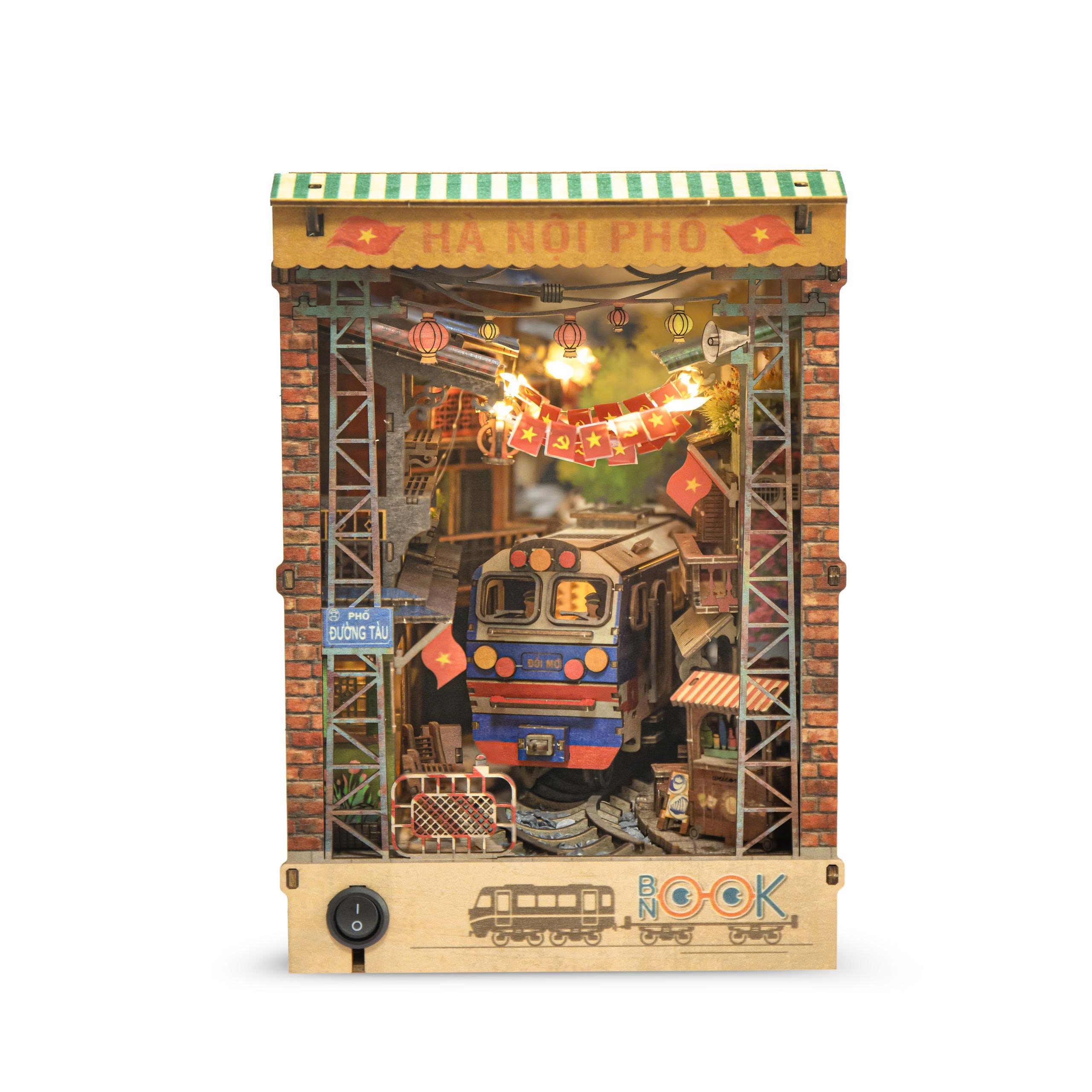 Mô hình Halom book nook Phố Đường Tàu/ Train Street Hanoi - Việt Nam