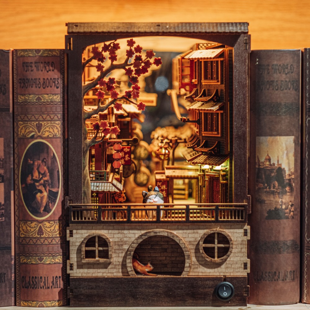 Mô hình Halom book nook diy Phố cổ Jiu Fen - Cửu Phần - Đài Loan