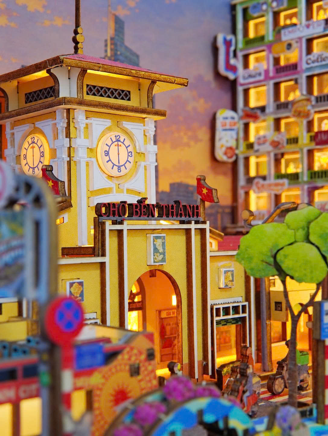 Mô Hình DIY Halom Sài Gòn Phố – Saigon Streets Có Đèn LED