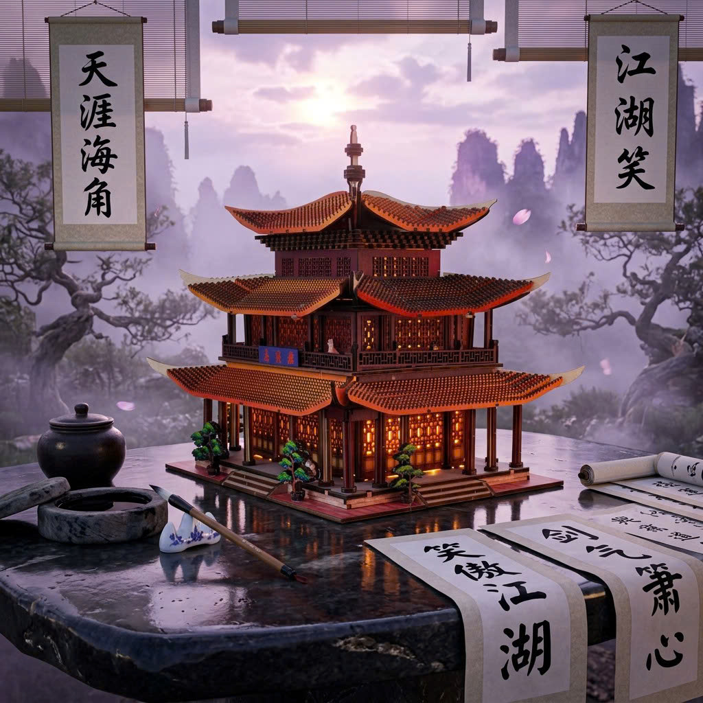 Mô hình Halom Tháp Nhạc Dương - YueYang Tower DIY