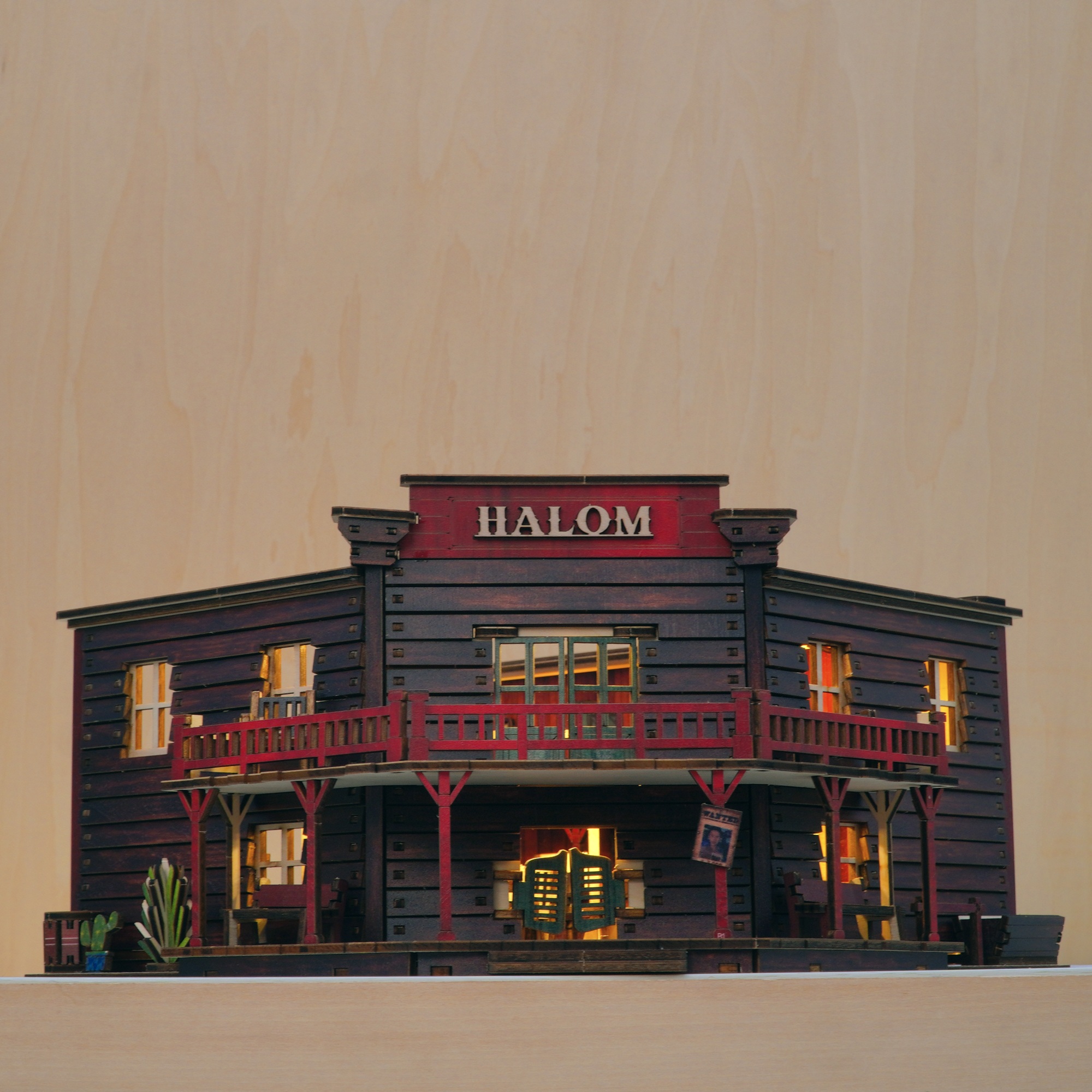 Mô hình Halom nhà hàng Viễn Tây western Town DIY