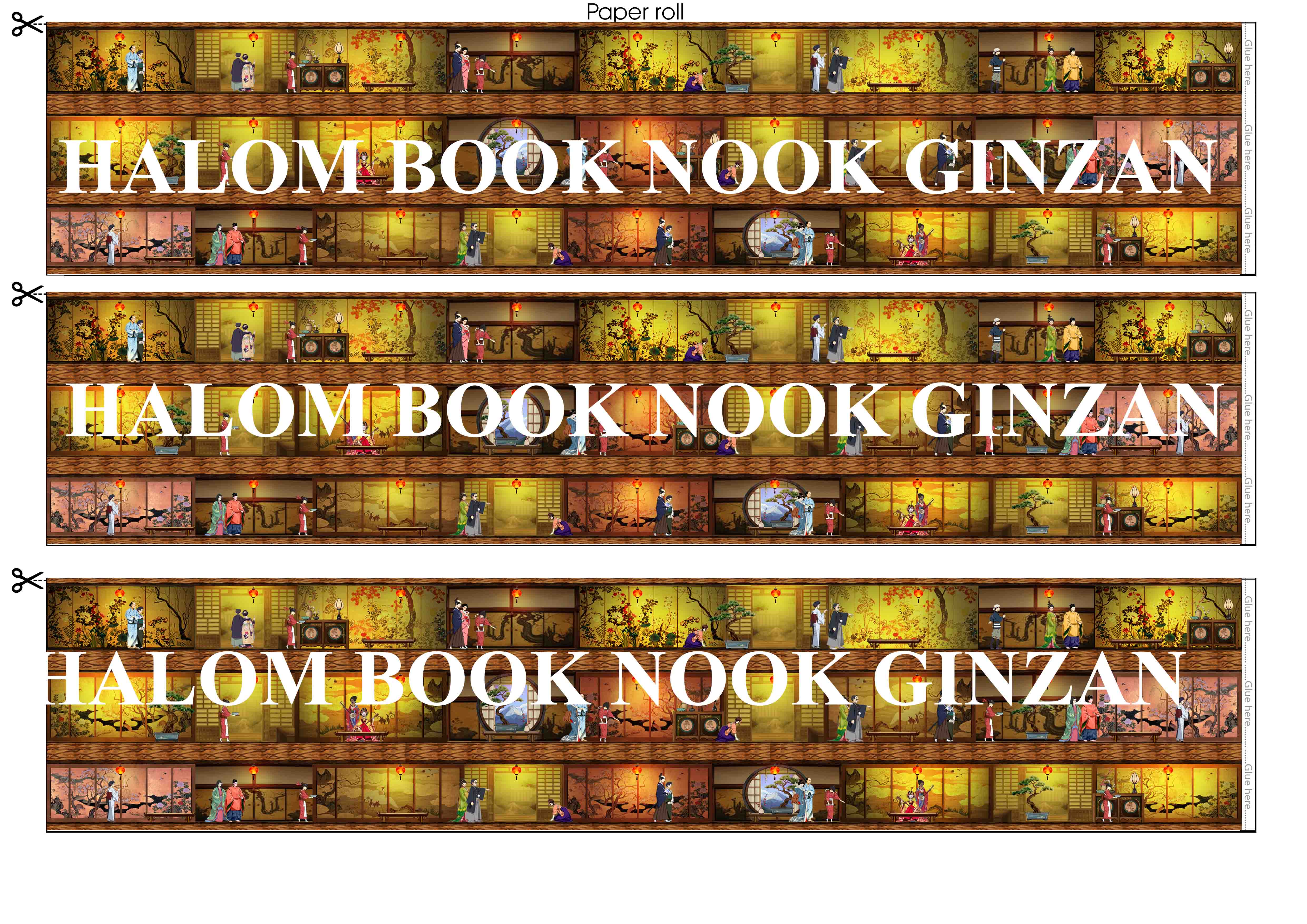 Cuộn giấy Ginzan Onsen Halom book nook DIY