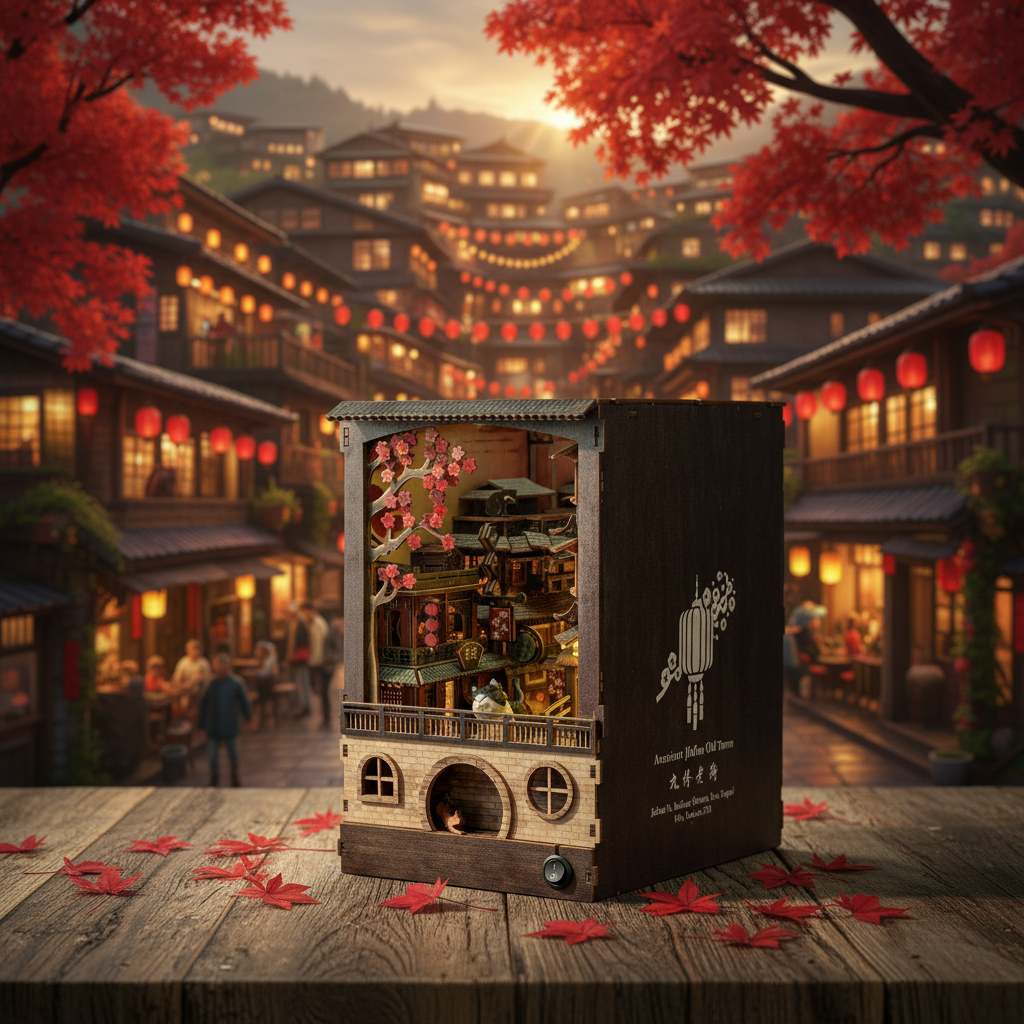 Mô hình Halom book nook diy Phố cổ Jiu Fen - Cửu Phần - Đài Loan