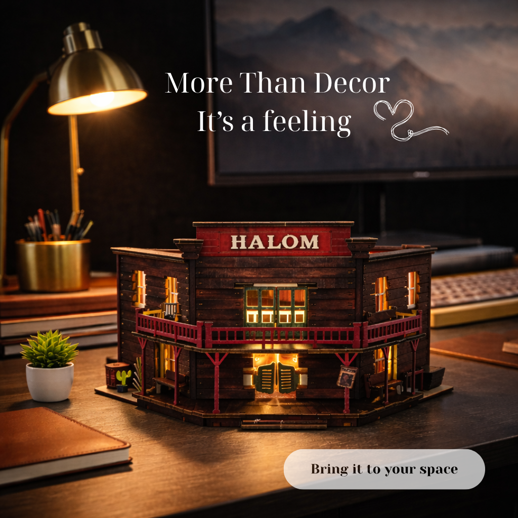 Mô hình Halom nhà hàng Viễn Tây western Town DIY