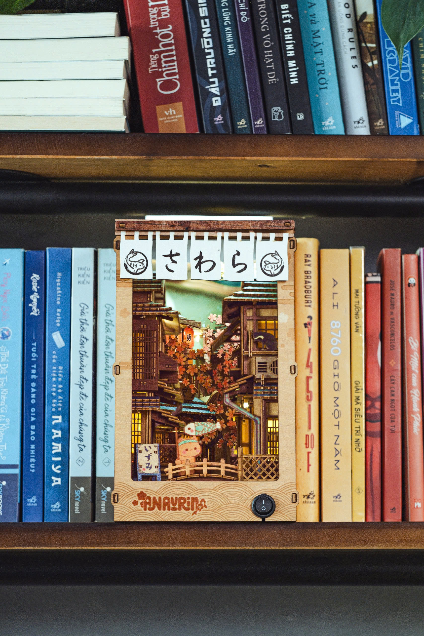 Mô Hình Halom book nook diy thị trấn Sawara quyến rũ ở Narita, Nhật Bản.