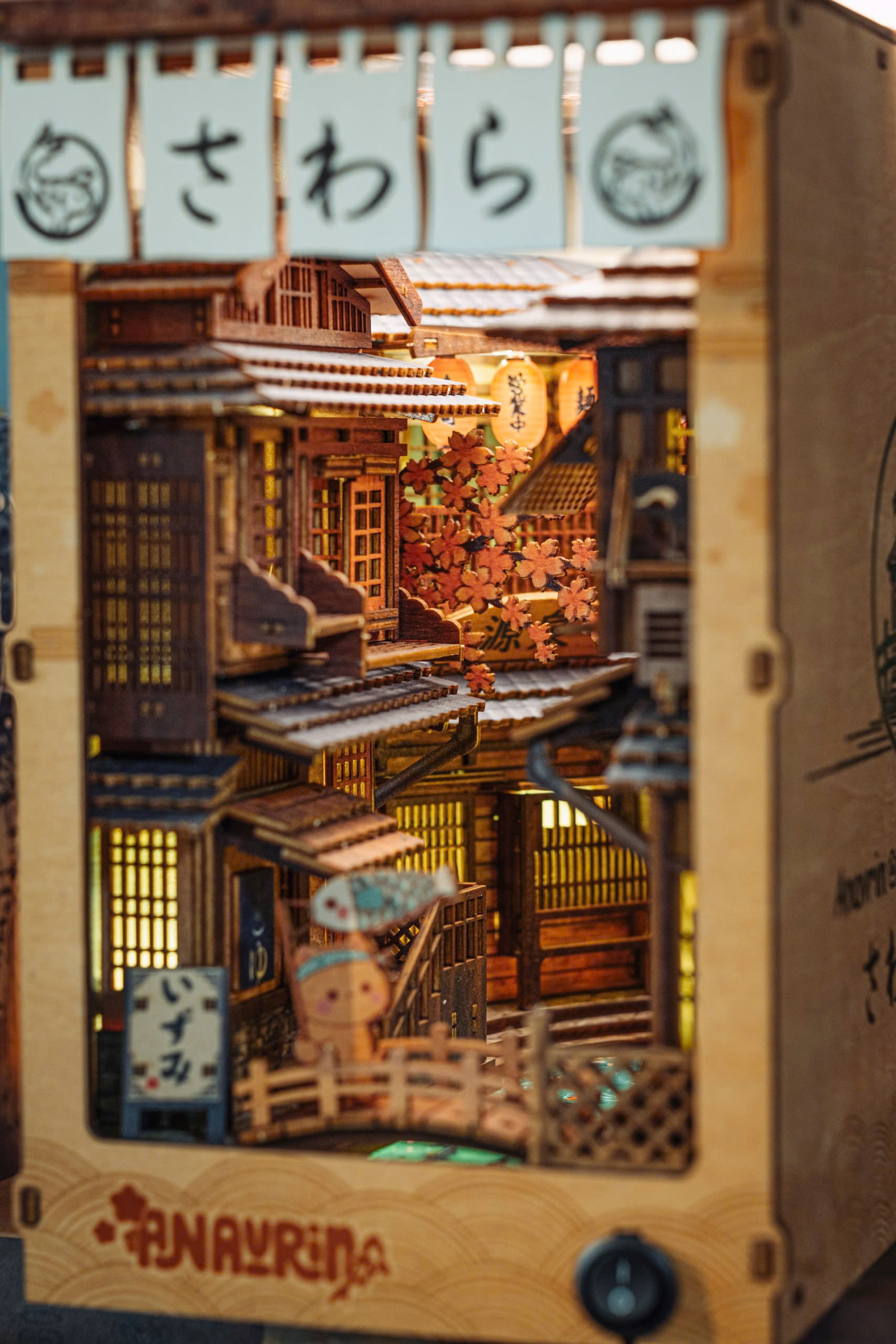 Mô Hình Halom book nook diy thị trấn Sawara quyến rũ ở Narita, Nhật Bản.