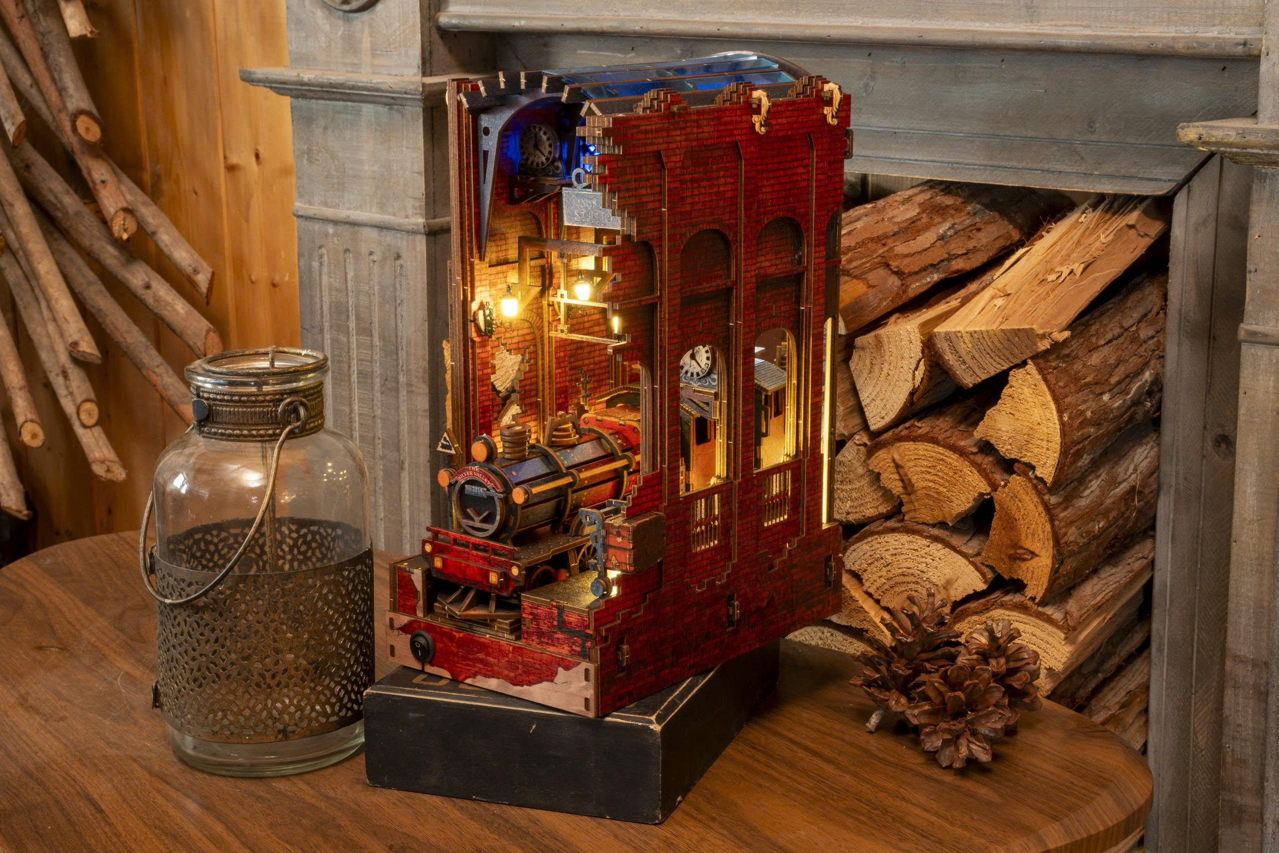Mô hình Halom book nook diy Nhà ga Ngã Tư Vua Harry Potter collection