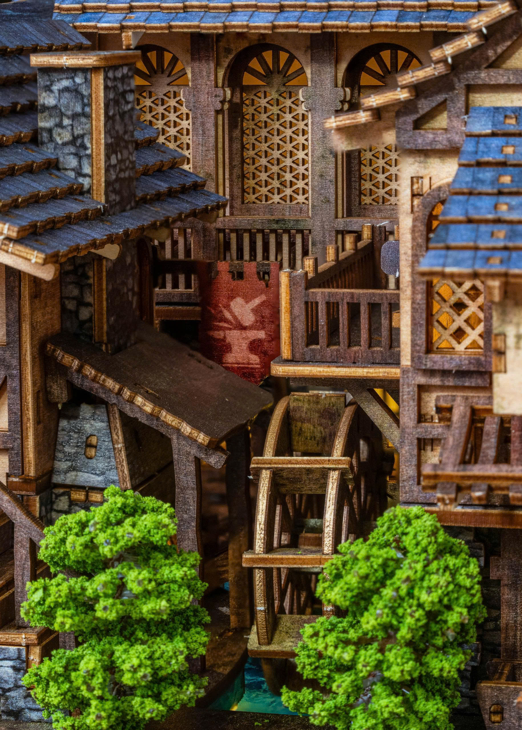 Mô Hình Halom Book nook DIY Heart brook