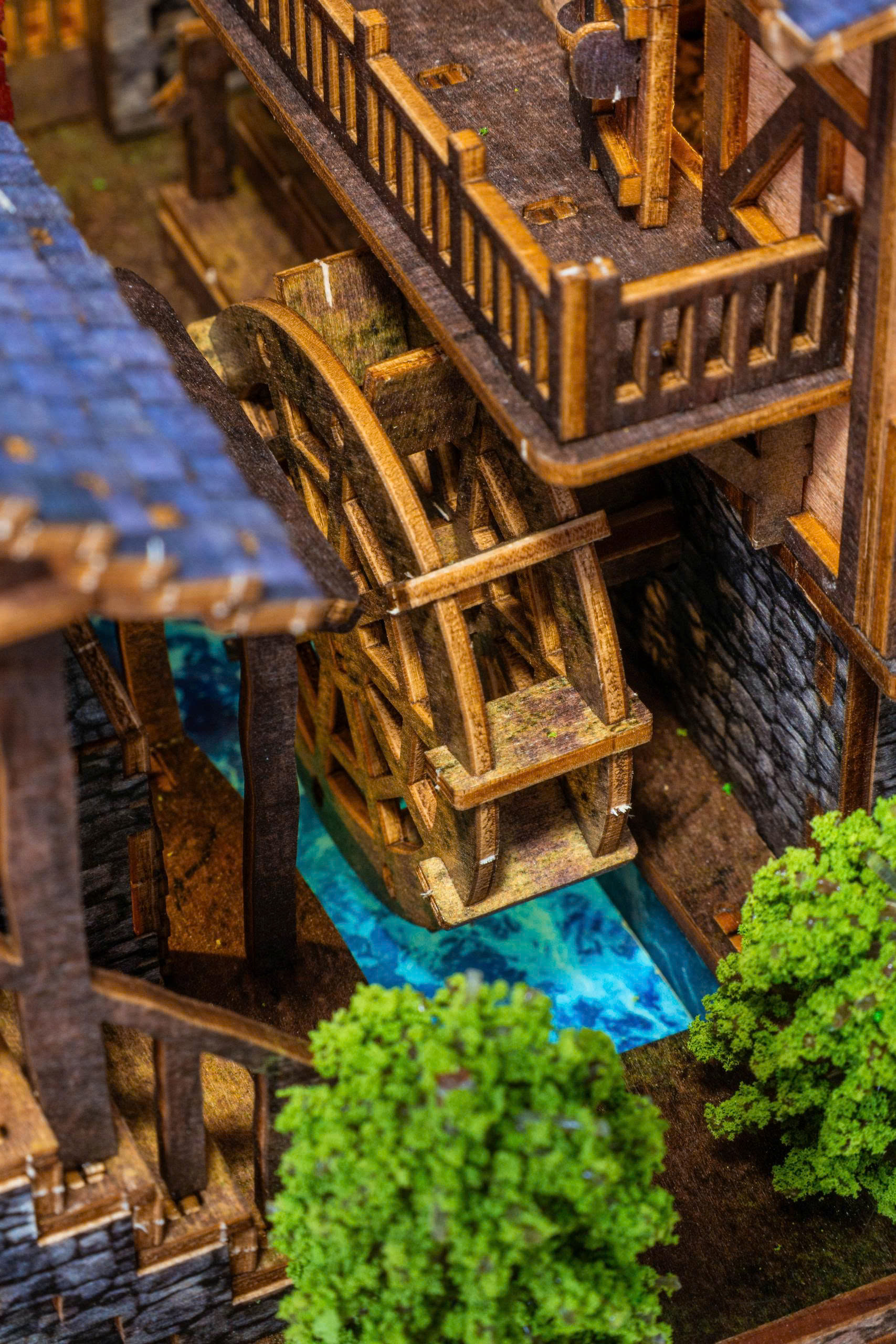 Mô Hình Halom Book nook DIY Heart brook