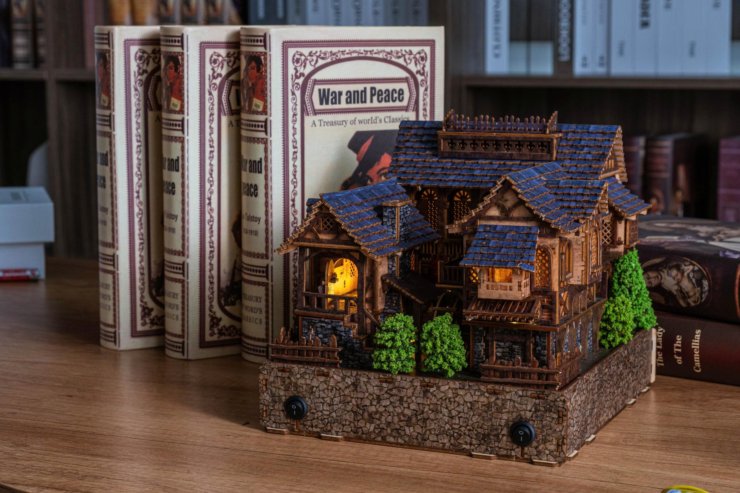 Mô Hình Halom Book nook DIY Heart brook