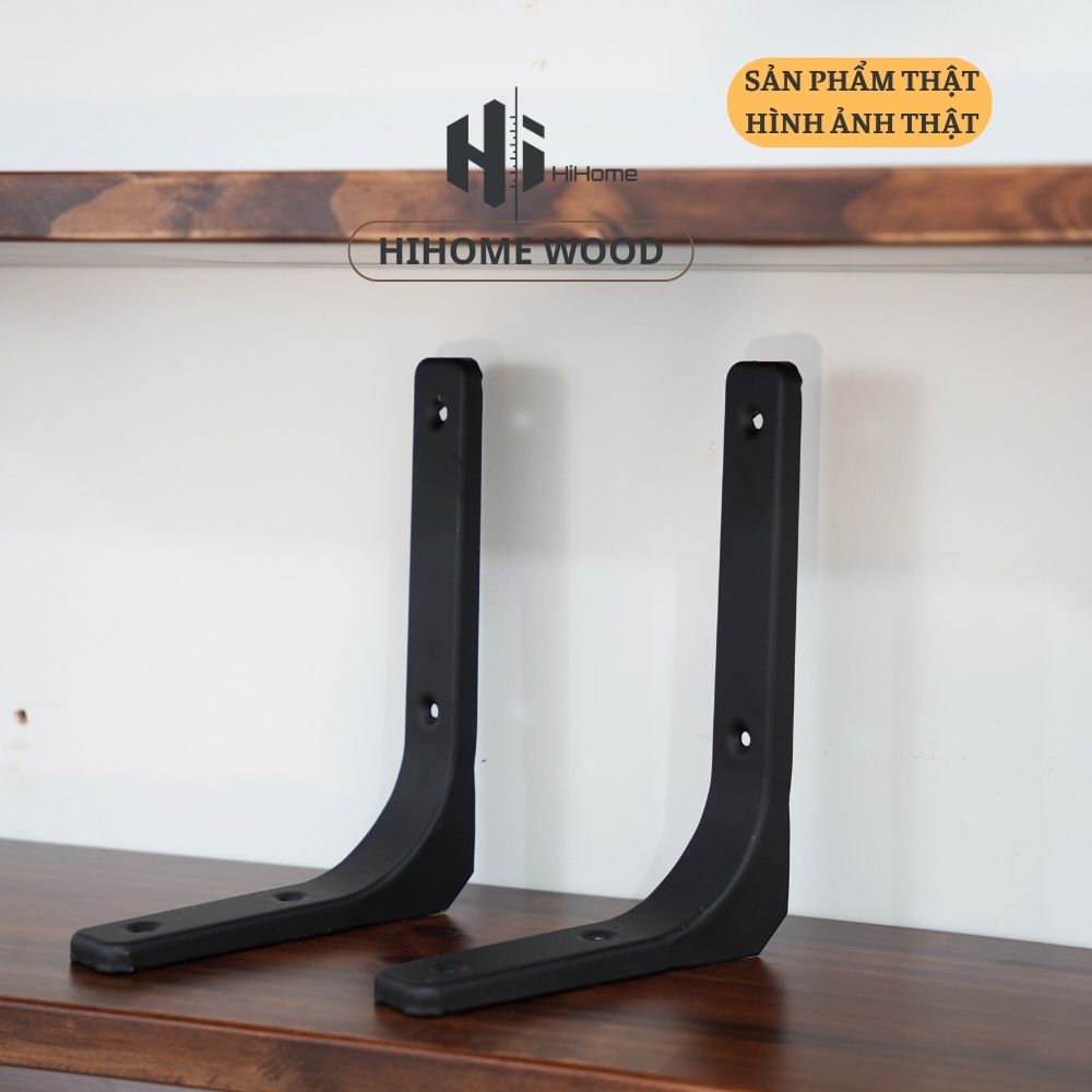 KỆ GỖ TREO TƯỜNG MÀU NÂU RUSTIC KÈM PASS KGT010