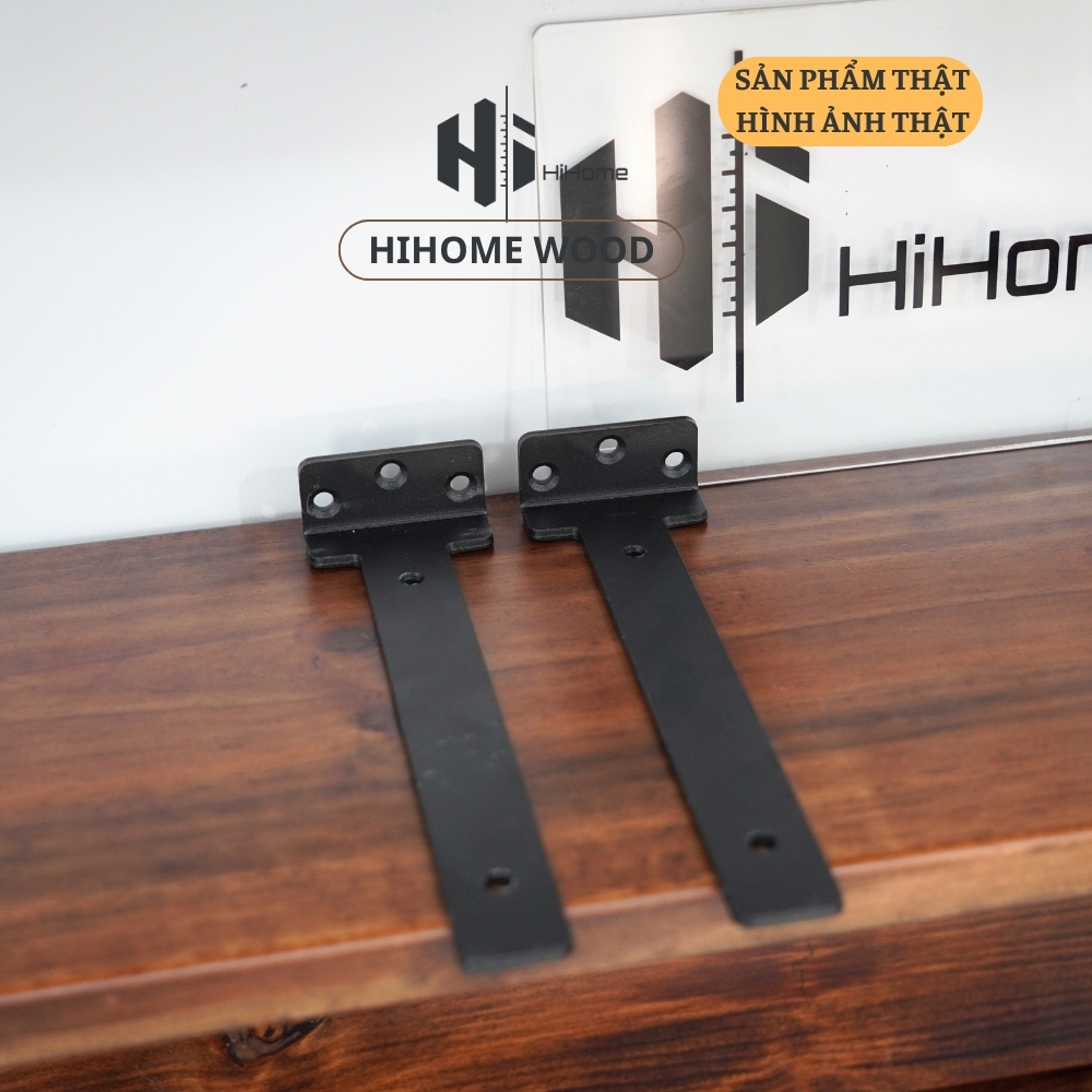 KỆ GỖ TREO TƯỜNG MÀU NÂU RUSTIC KÈM PASS KGT008
