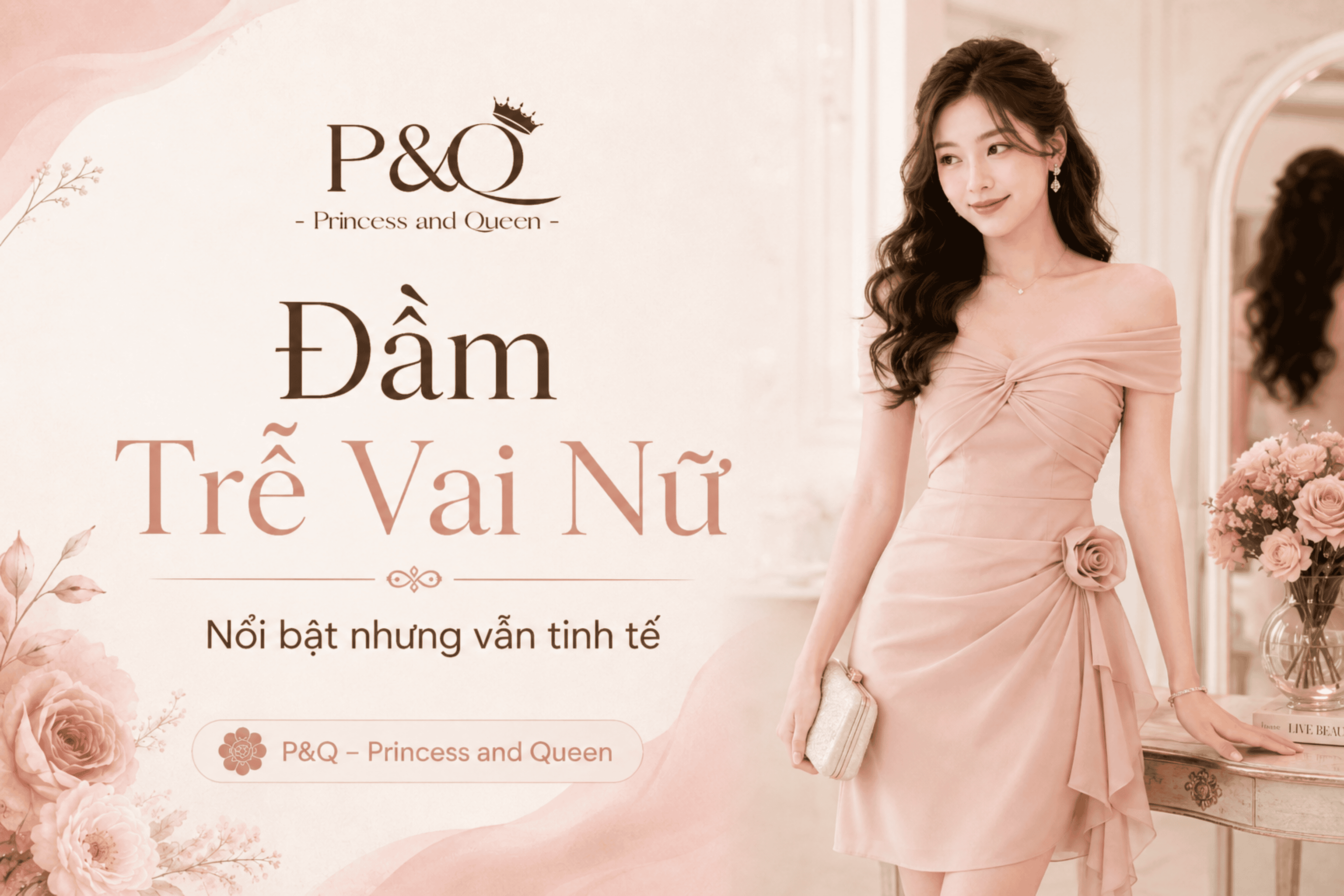 Đầm trễ vai nữ – Bí quyết mặc đẹp nổi bật nhưng vẫn tinh tế