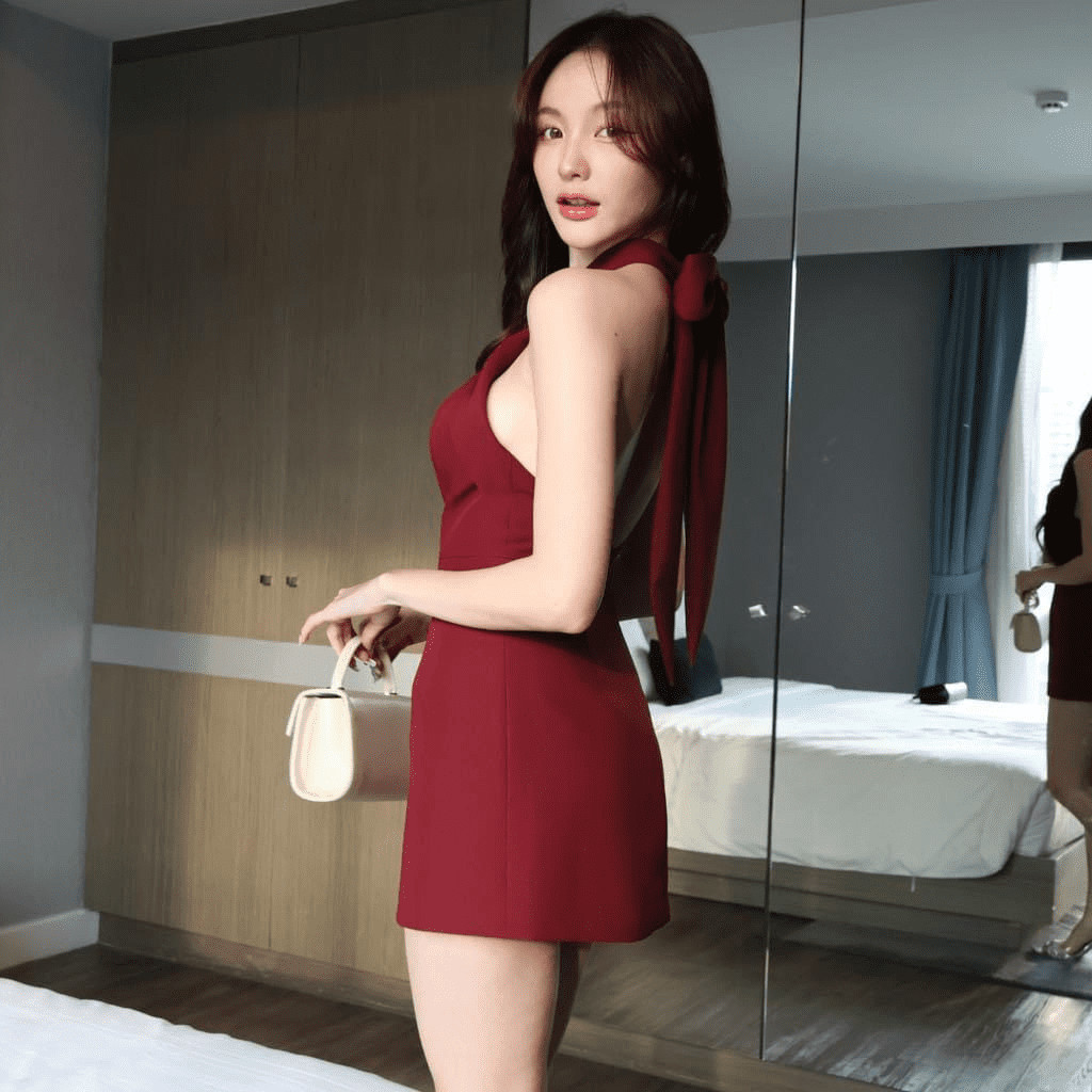 Đầm váy xòe chân váy mini cổ họa tiết hai lớp có lớp lót có bigsize | vd1
