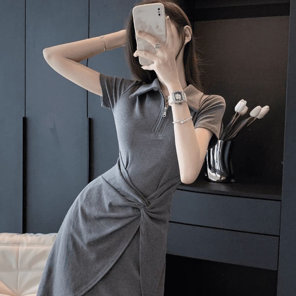 Đầm ôm váy maxi chân váy ngắn xòe vải goothun hai lớp sang chảnh có bigsize | vd82