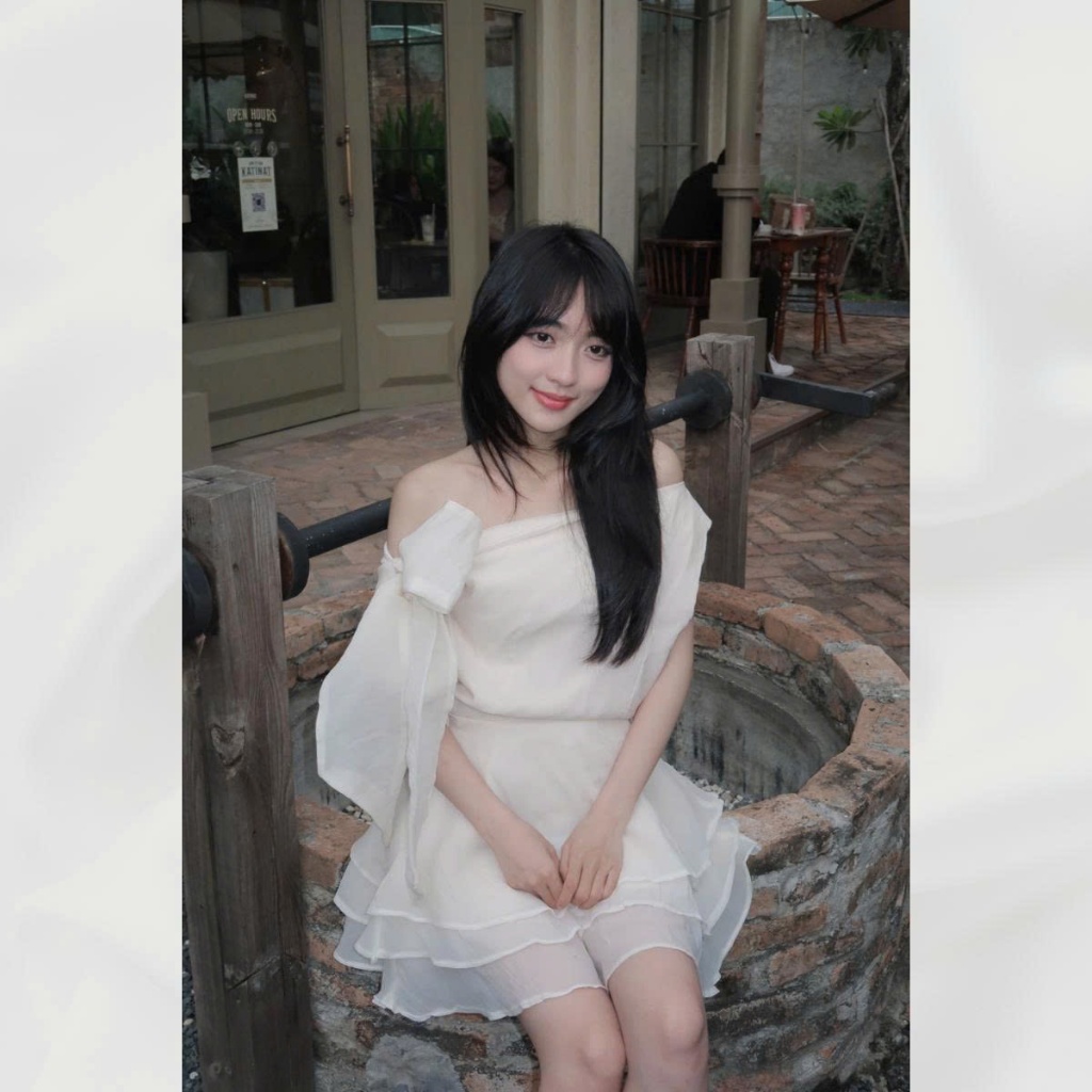 Đầm trễ vai đính nơ tùng xòe chất liệu dày dặn tùng xòe 3 tầng sang chảnh đi tiệc xinh xắn có bigsize | vd86