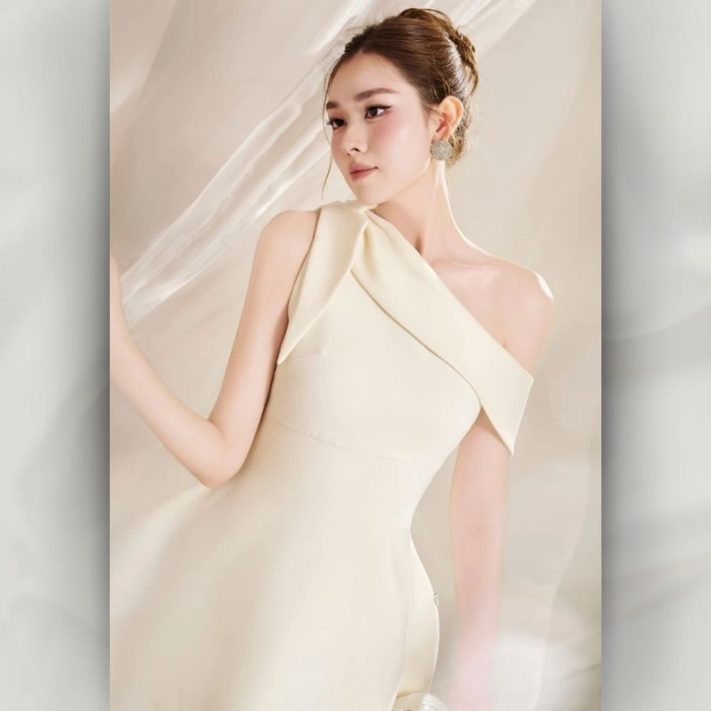 Váy Nữ Lệch Vai Dáng Xòe Công Chúa Thanh Lịch Sang Chảnh Dự Tiệc Cao Cấp | vd122