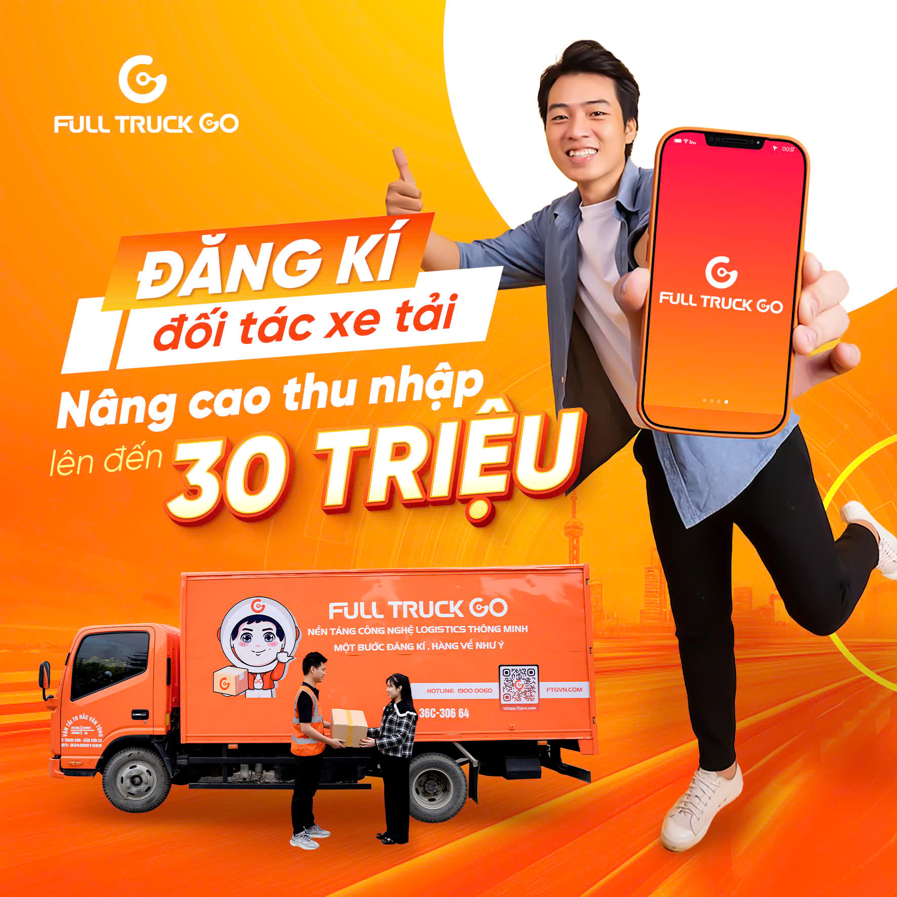 Tải App và đăng ký trở thành tài xế của chúng tôi