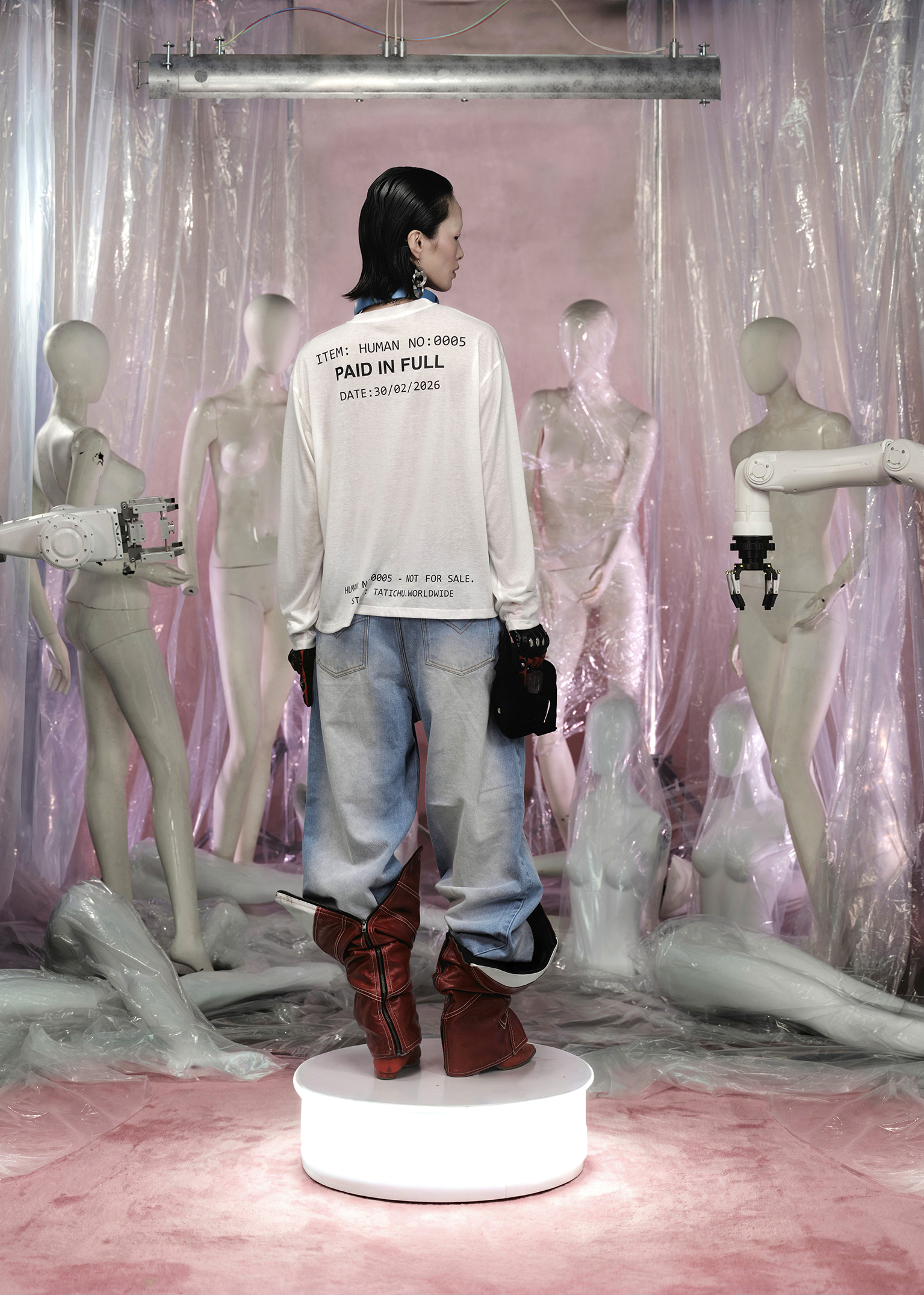 LABEL Receipt Printed Long Sleeve TShirt