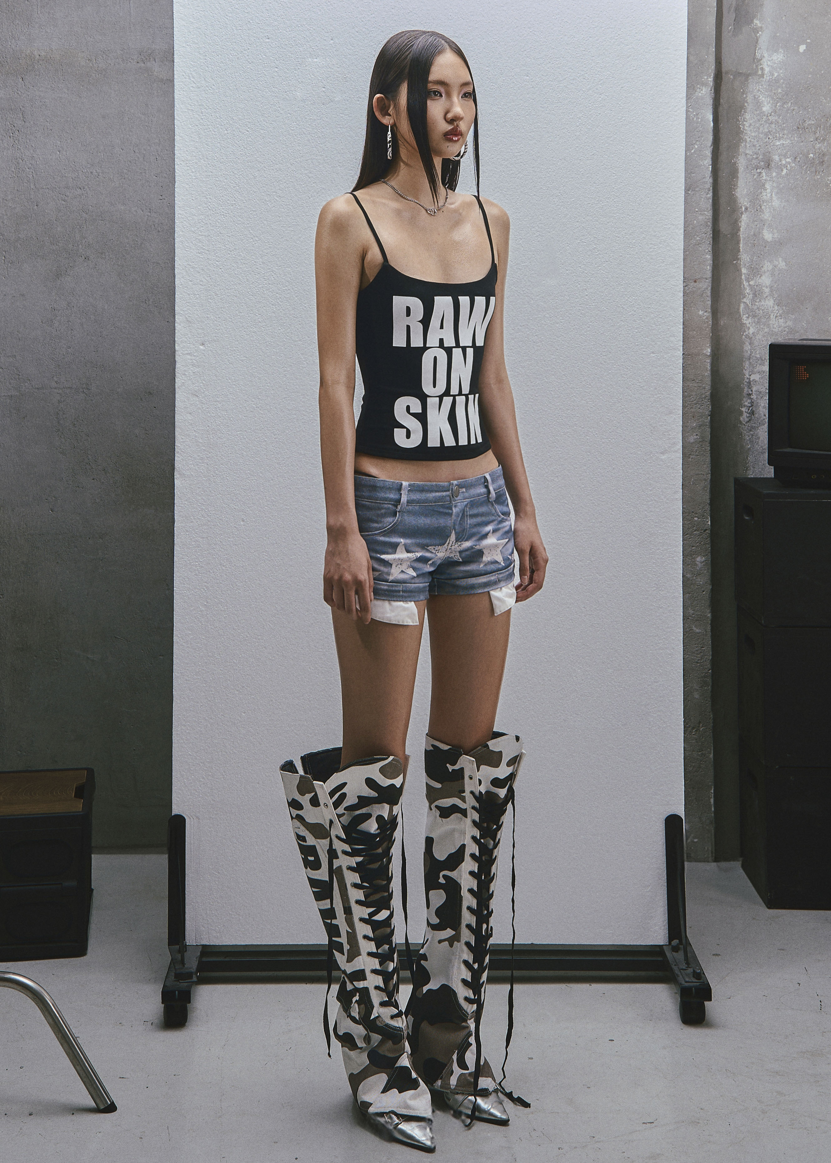 RAW Text Printed Camisole Top