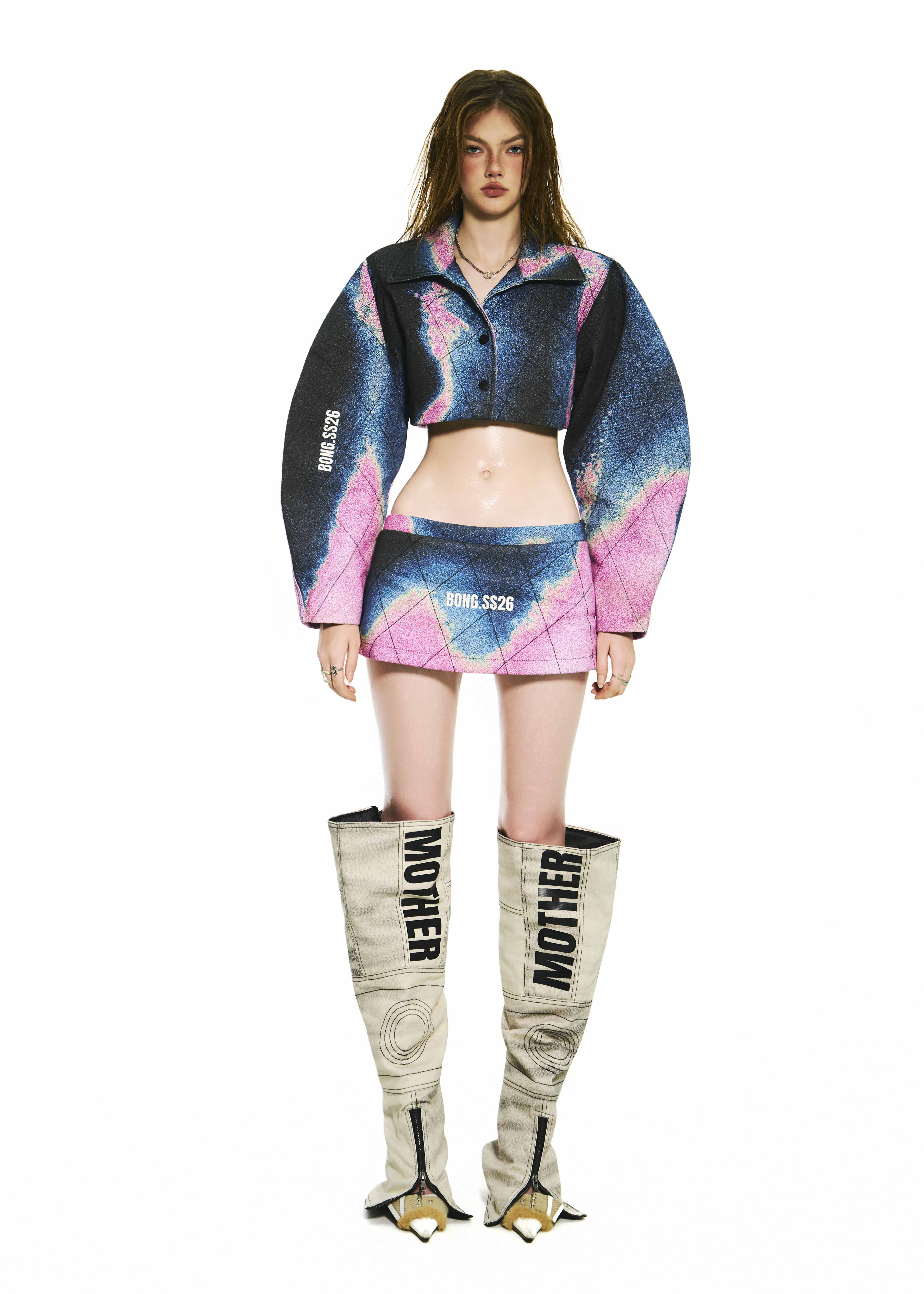 BONG Gradient Cropped Jacket