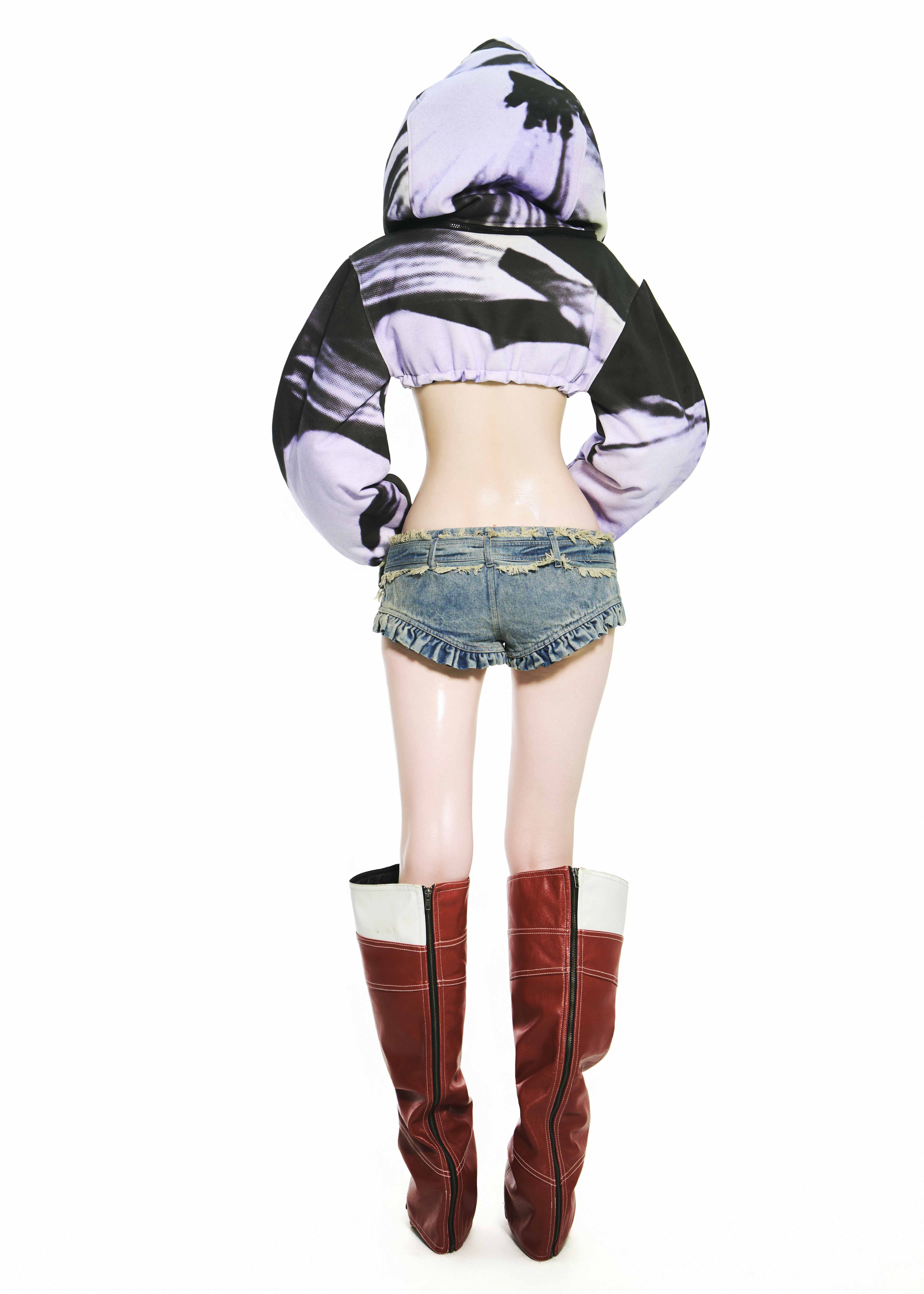 BONG Purple Blooms 2 in 1 Hoodie Skirt