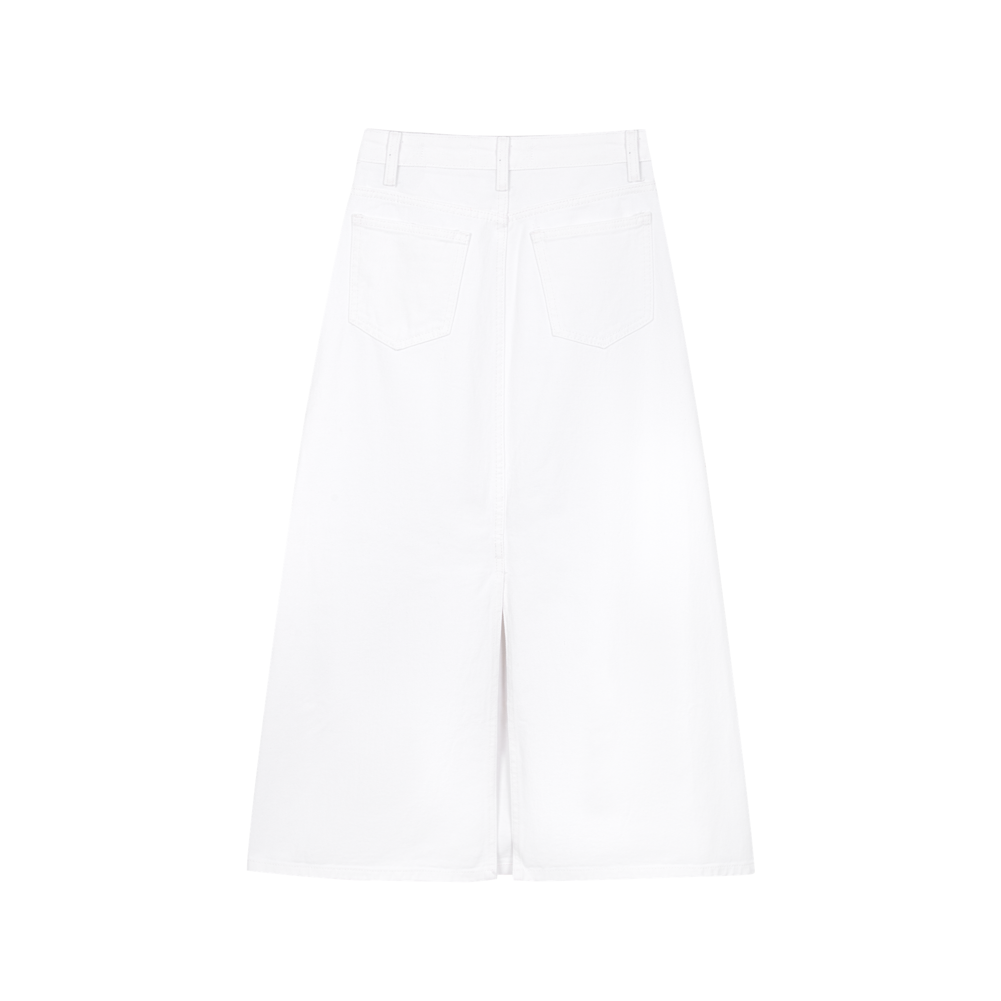 Triangle Shape Midi Denim Skirt