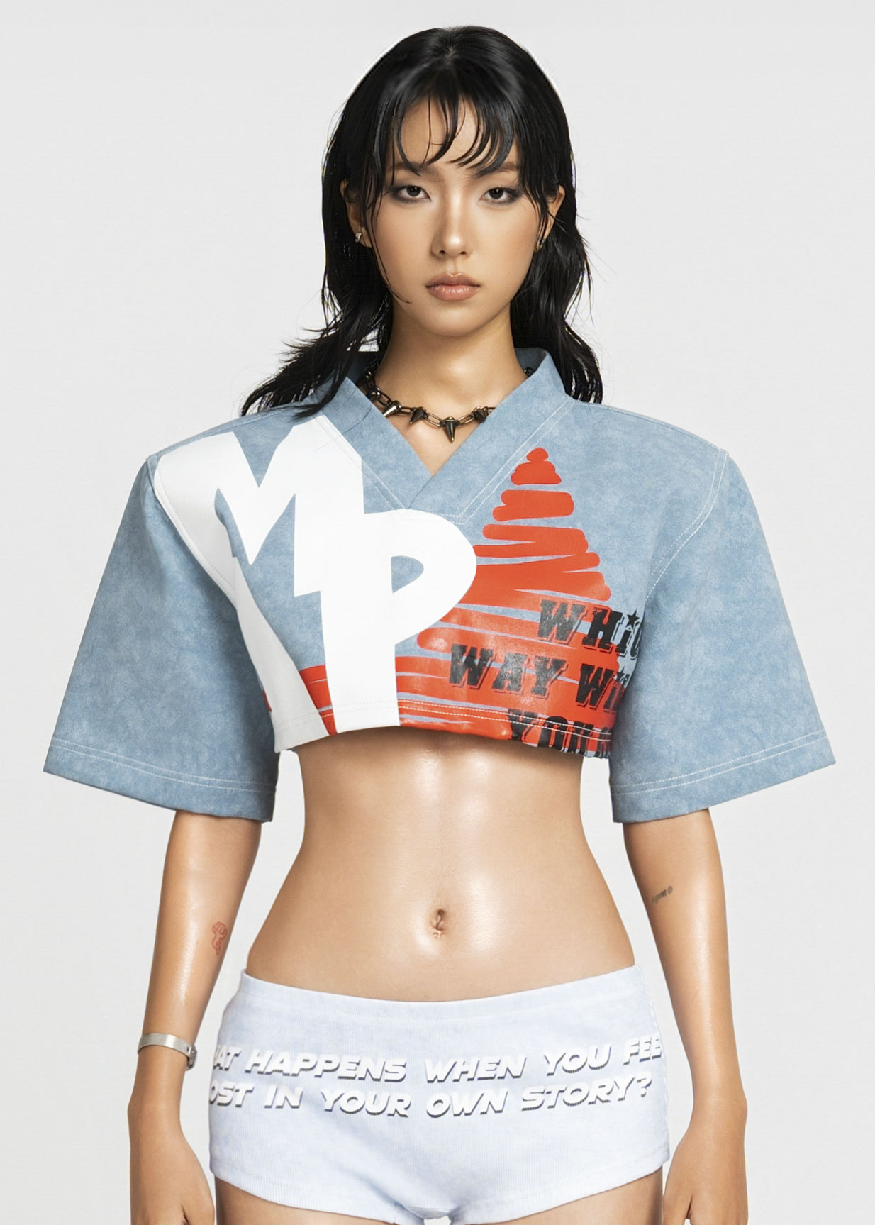 MAP Faux Cropped Top