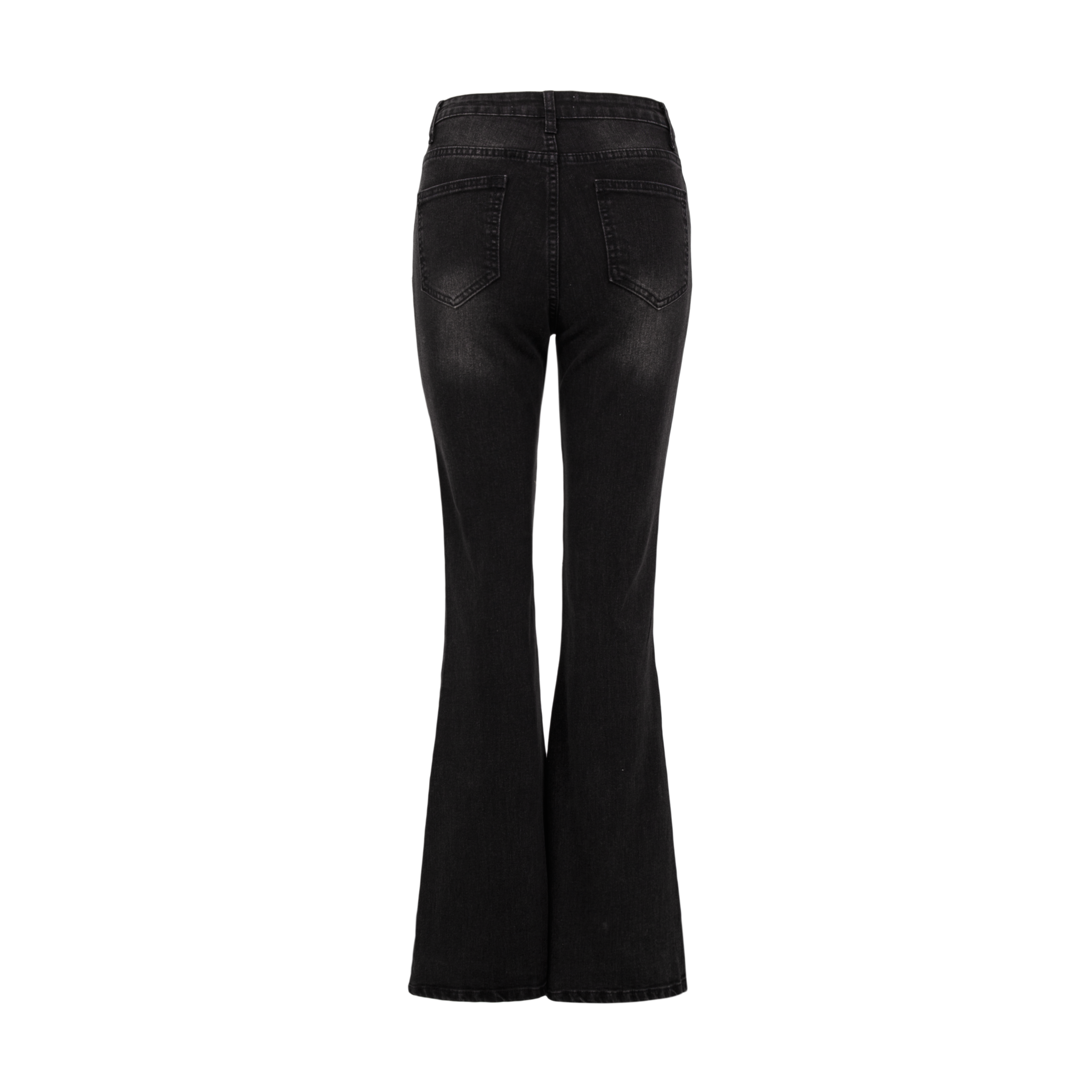 Medium Wash Flared Denim Pants