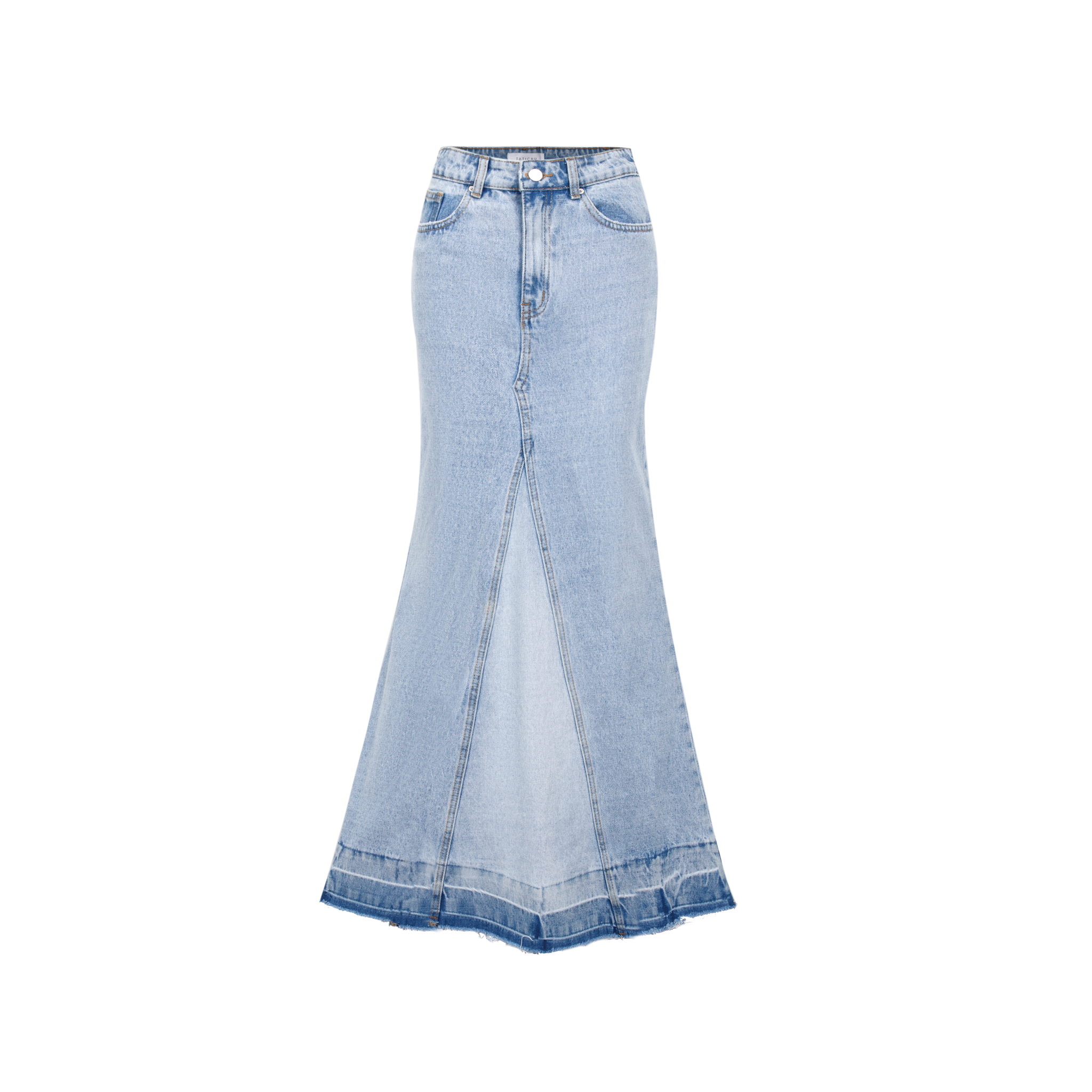 Flared Maxi Denim Skirt