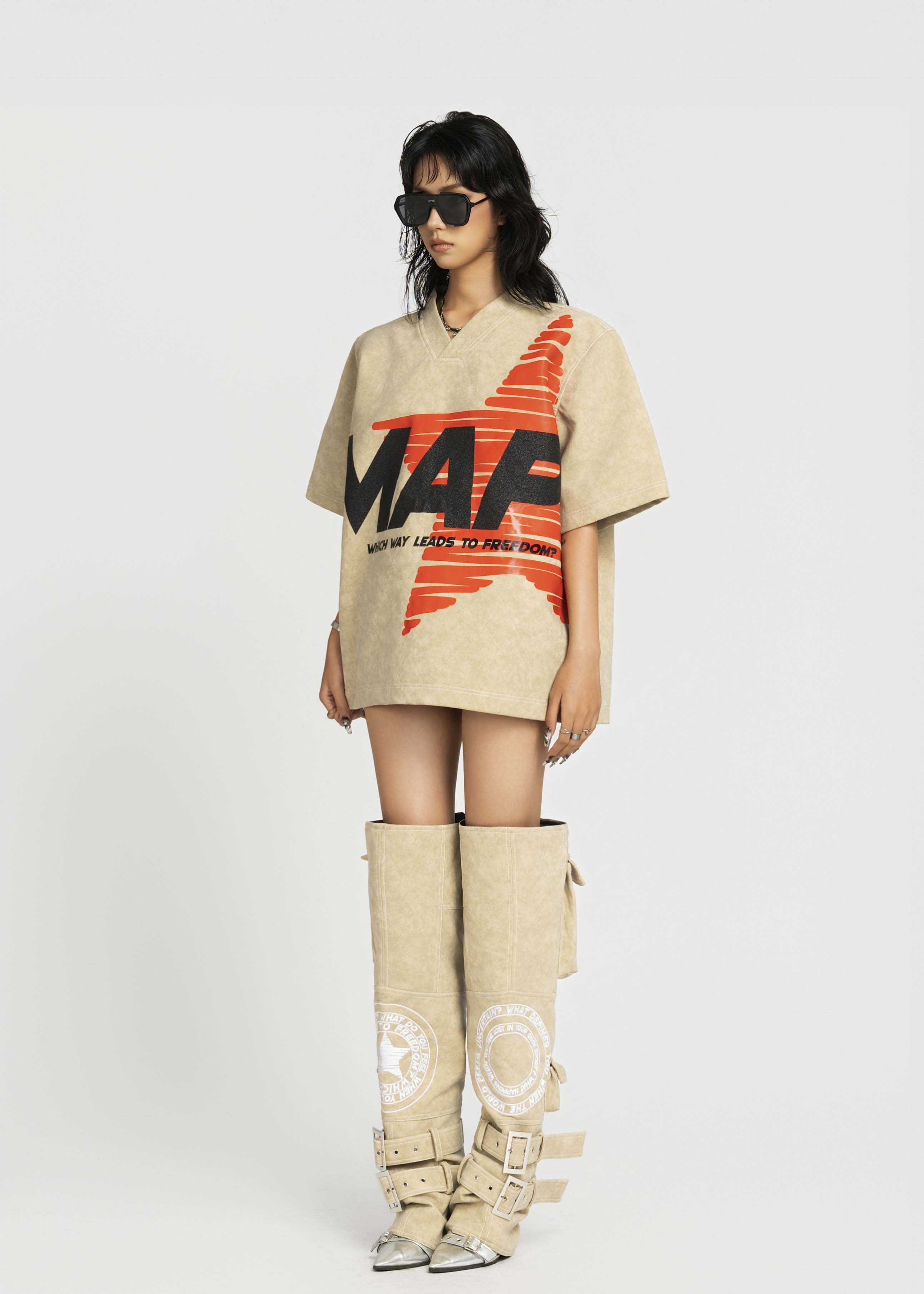 MAP Faux Oversized Top