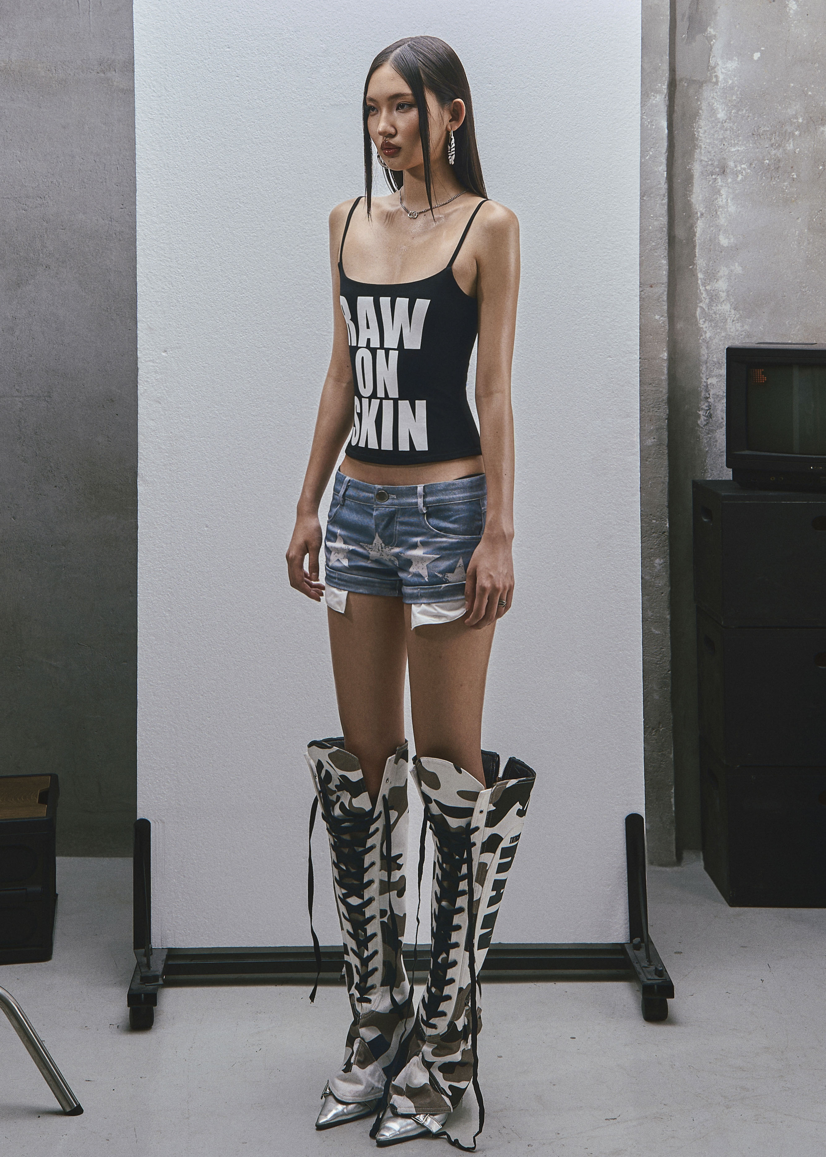 RAW Text Printed Camisole Top