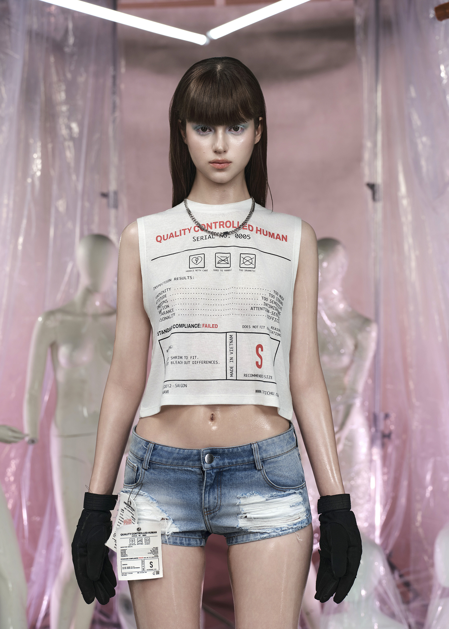 LABEL QC Printed Sleeveless Tshirt