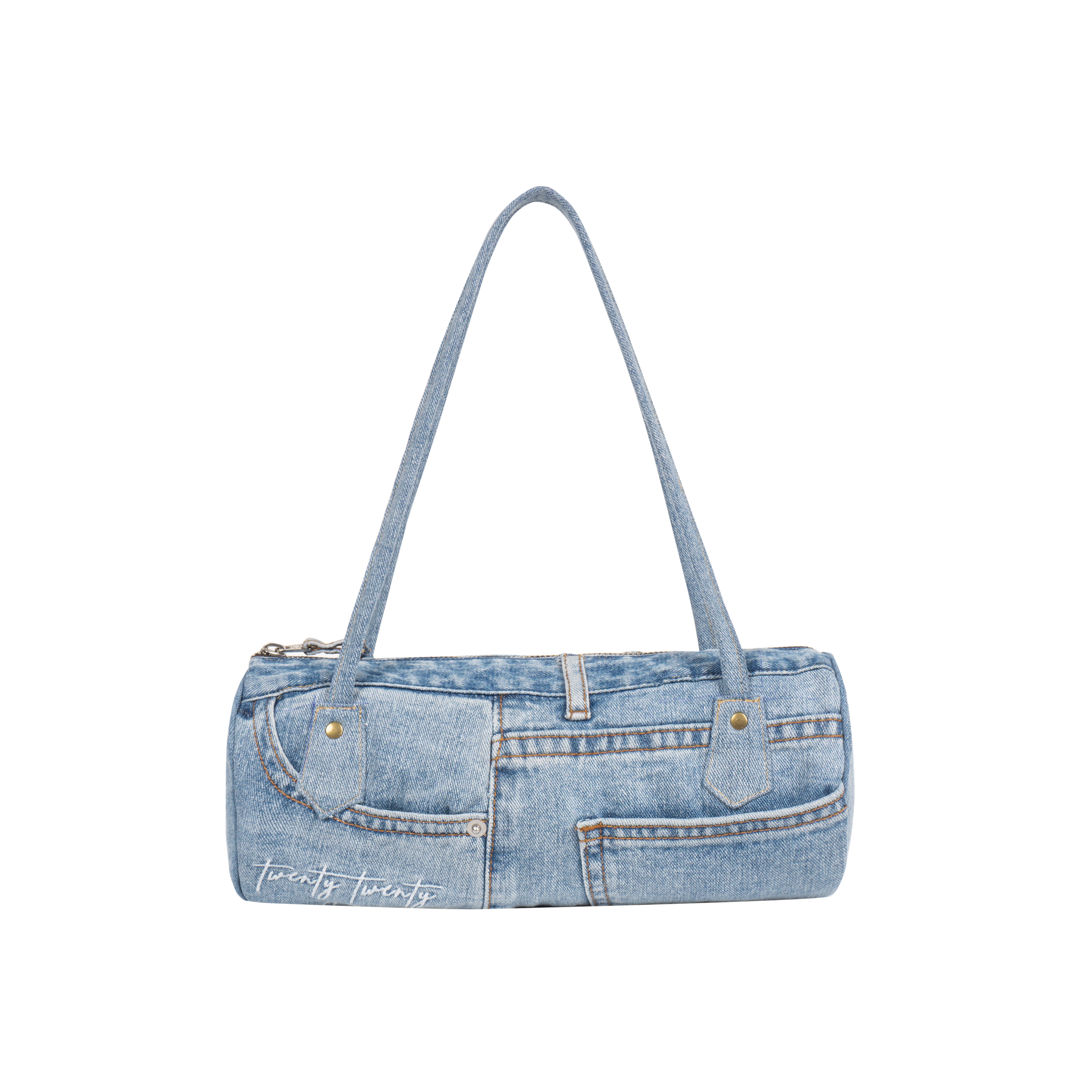 Recycled Denim Baguette Bag