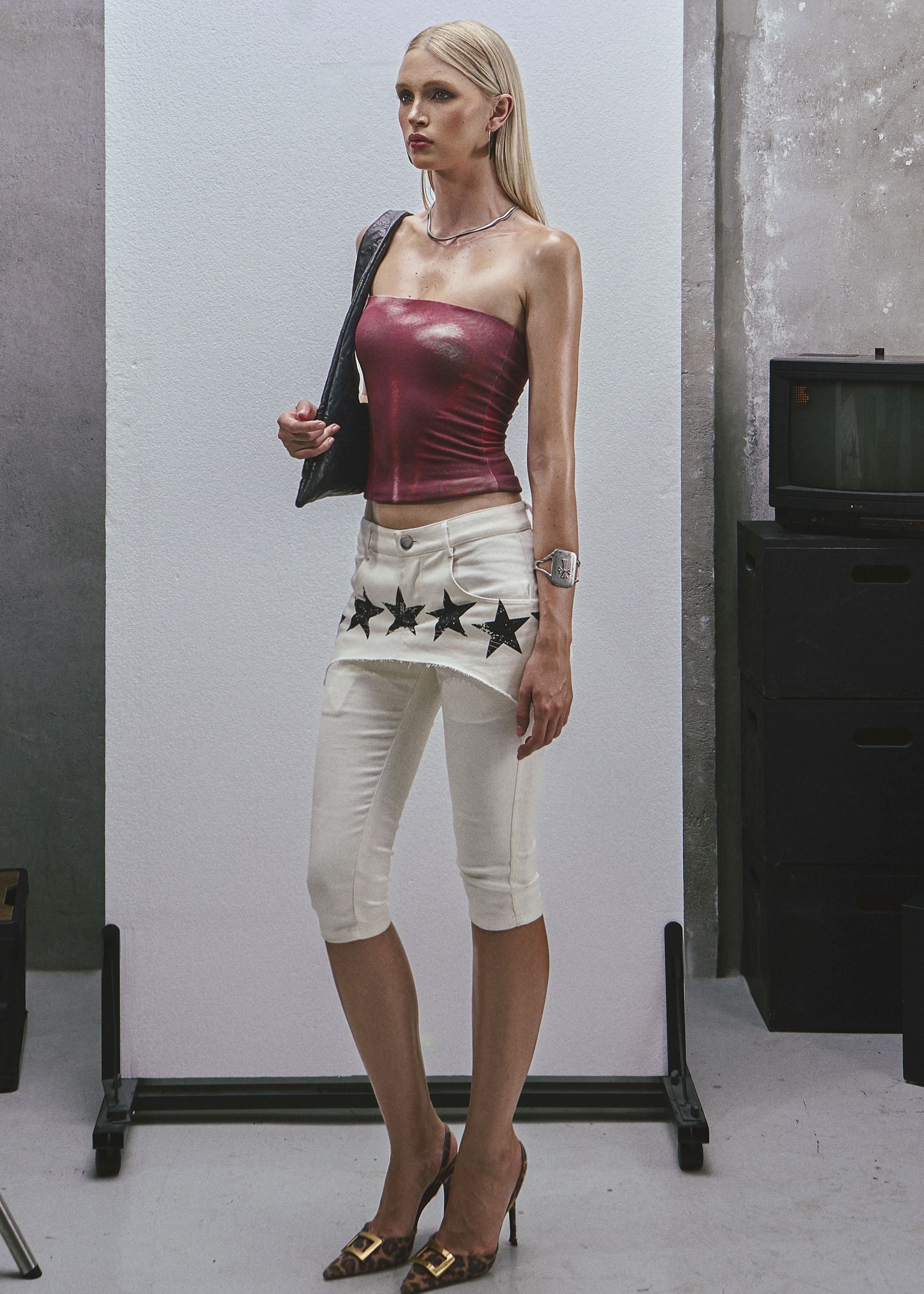 RAW Stars Printed Capri Jeans