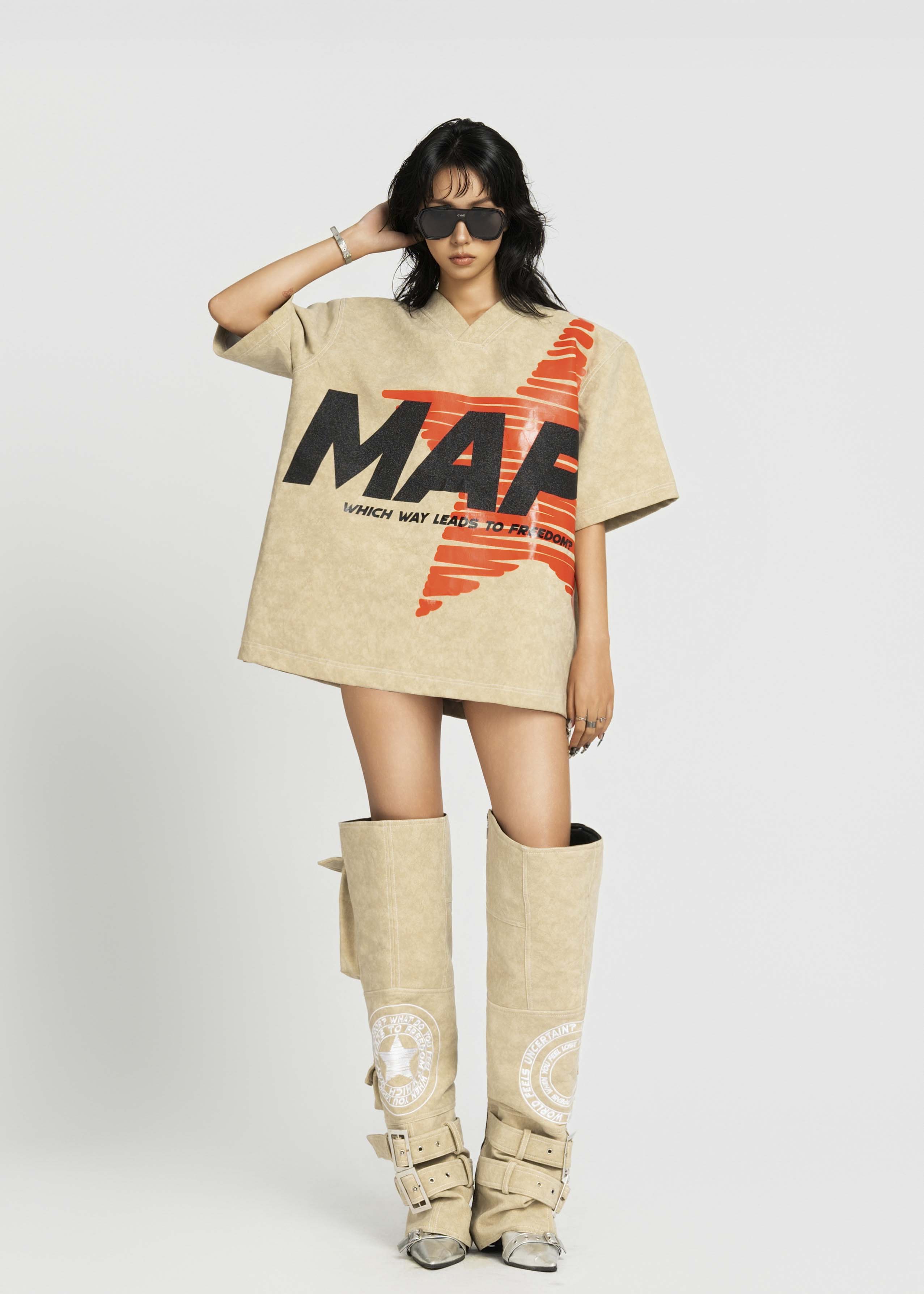 MAP Faux Oversized Top