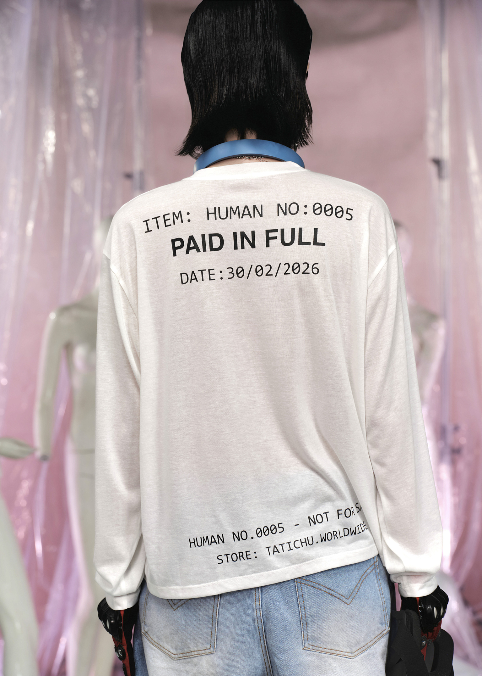 LABEL Receipt Printed Long Sleeve TShirt