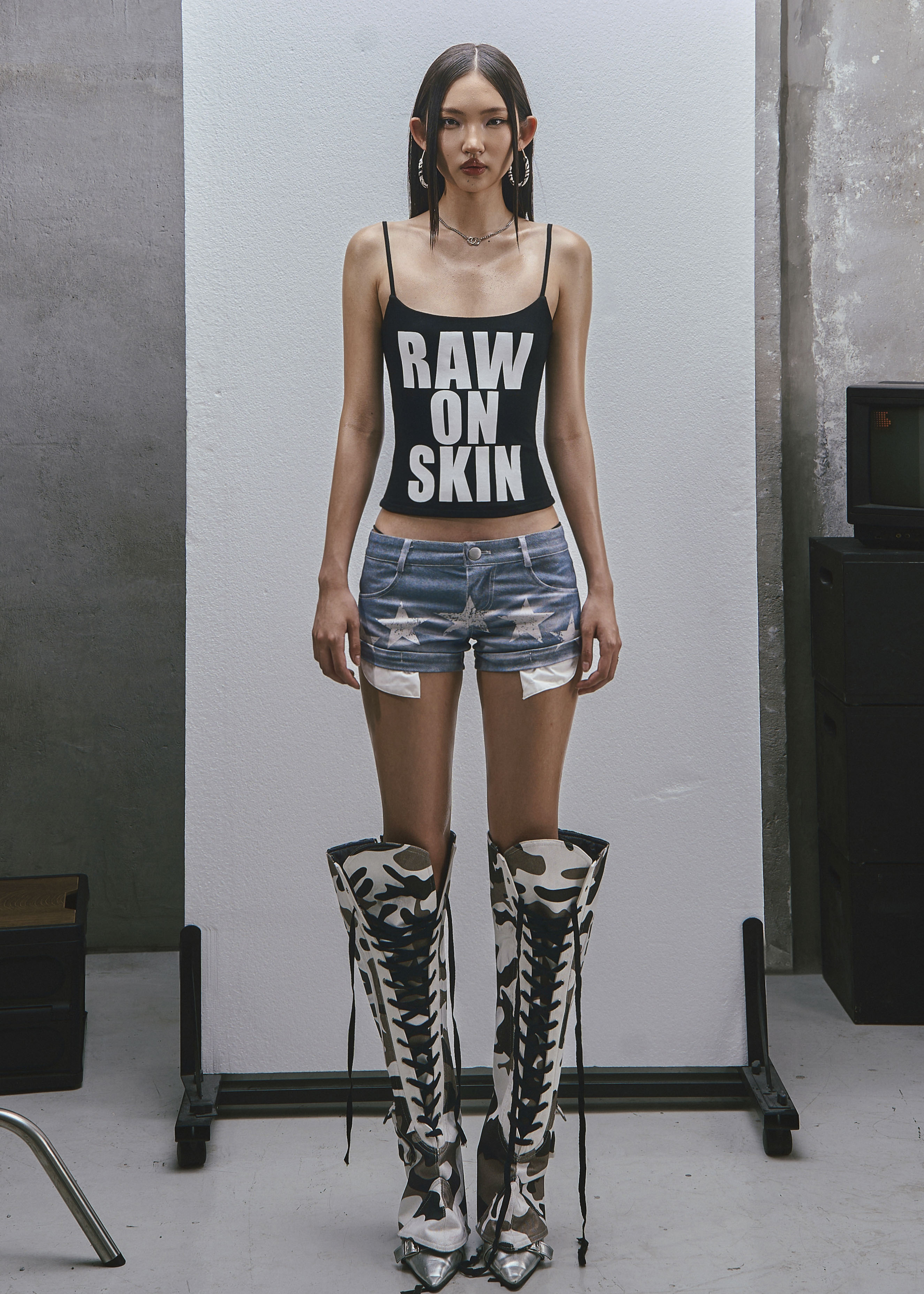 RAW Text Printed Camisole Top
