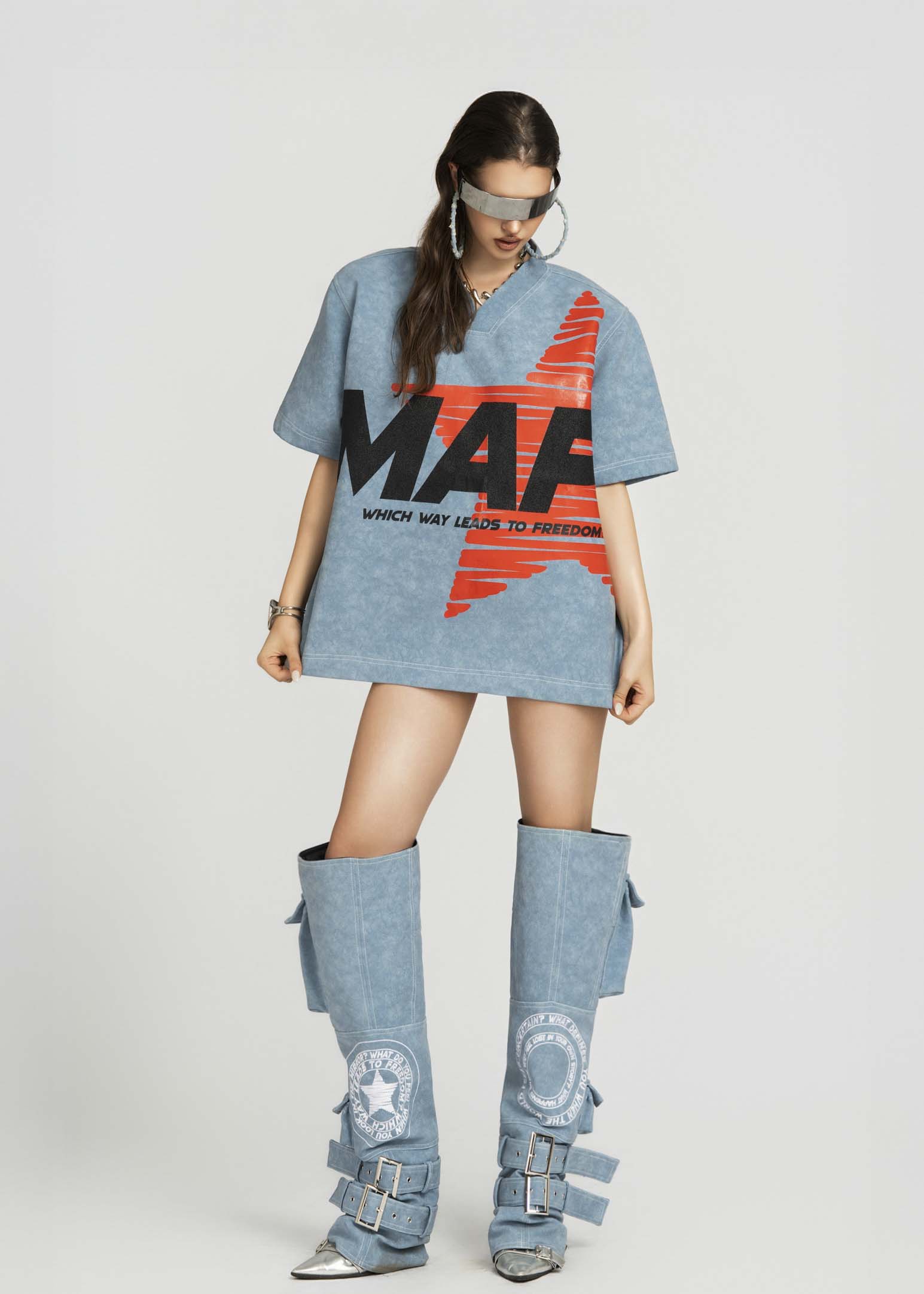MAP Faux Oversized Top